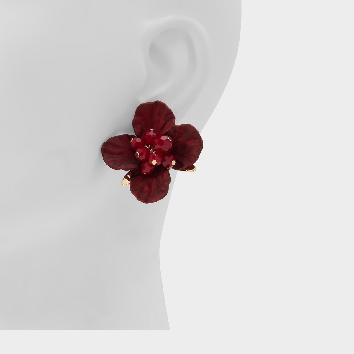 Bamey in Bordo - Statement earrings - Bordo