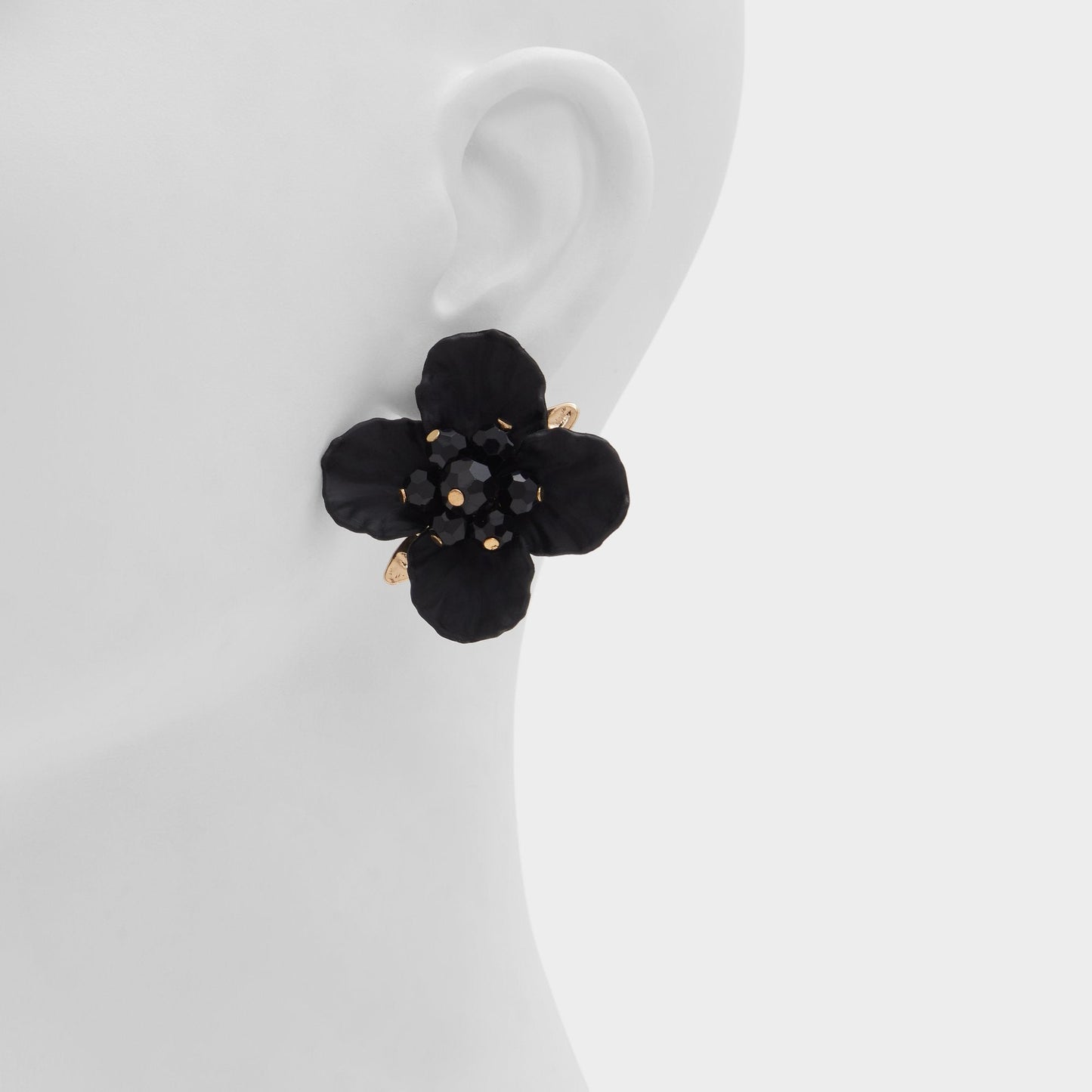 Bamey in Black - Statement earrings - Black