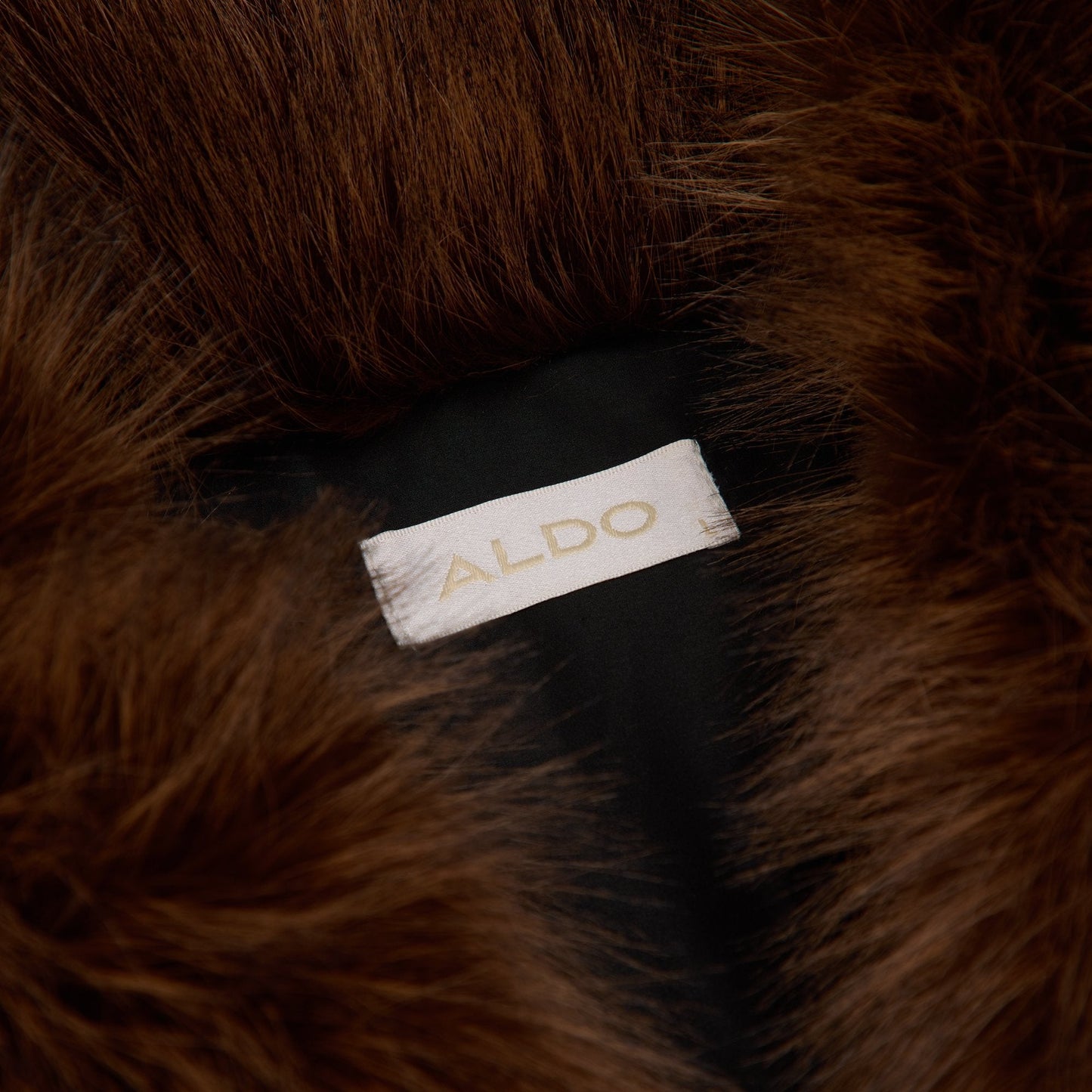 Hazella in Brown - Faux fur jacket - Brown