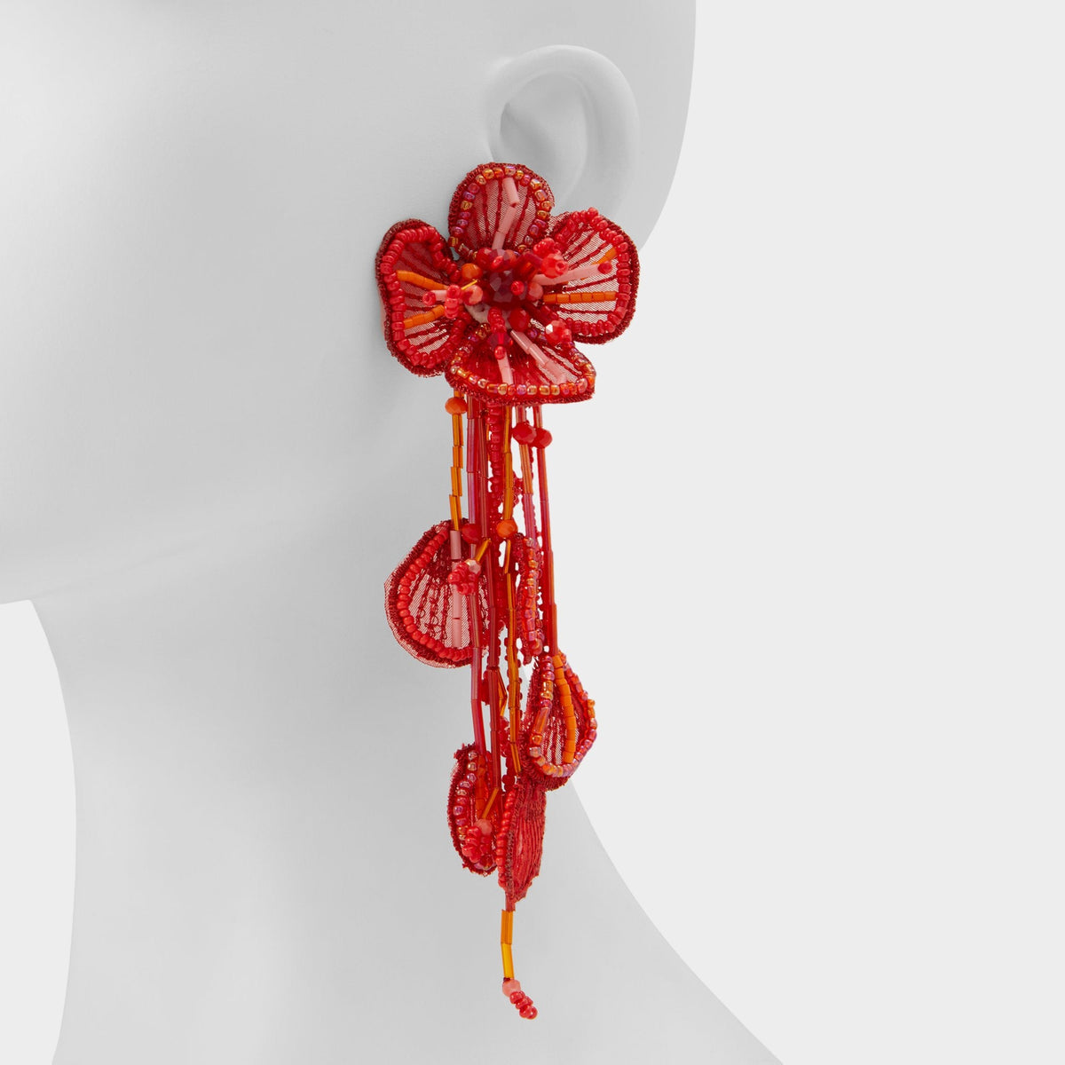 Rosellia Red Women's Earrings - Chandelier earrings - Red