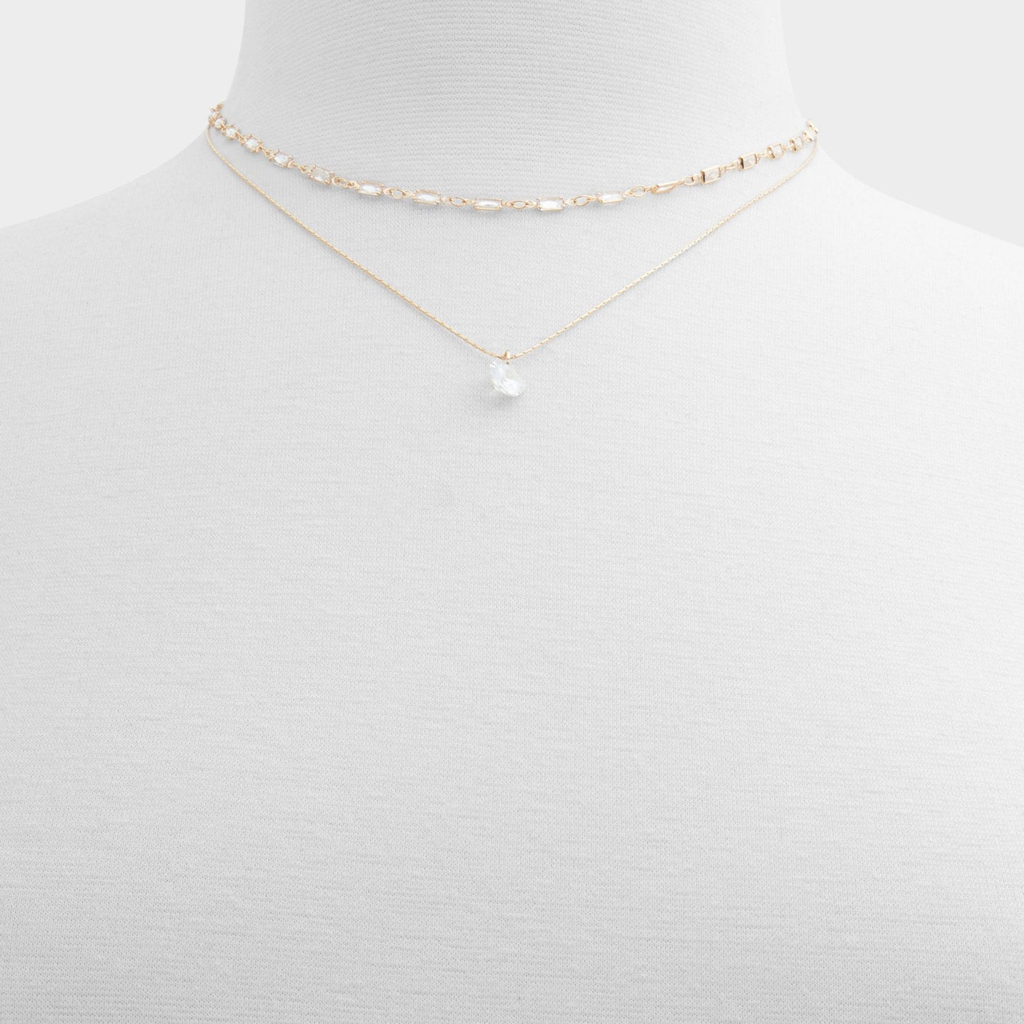 Flein Gold/Clear Multi Women's Necklaces - Layered necklace - Gold/Clear Multi