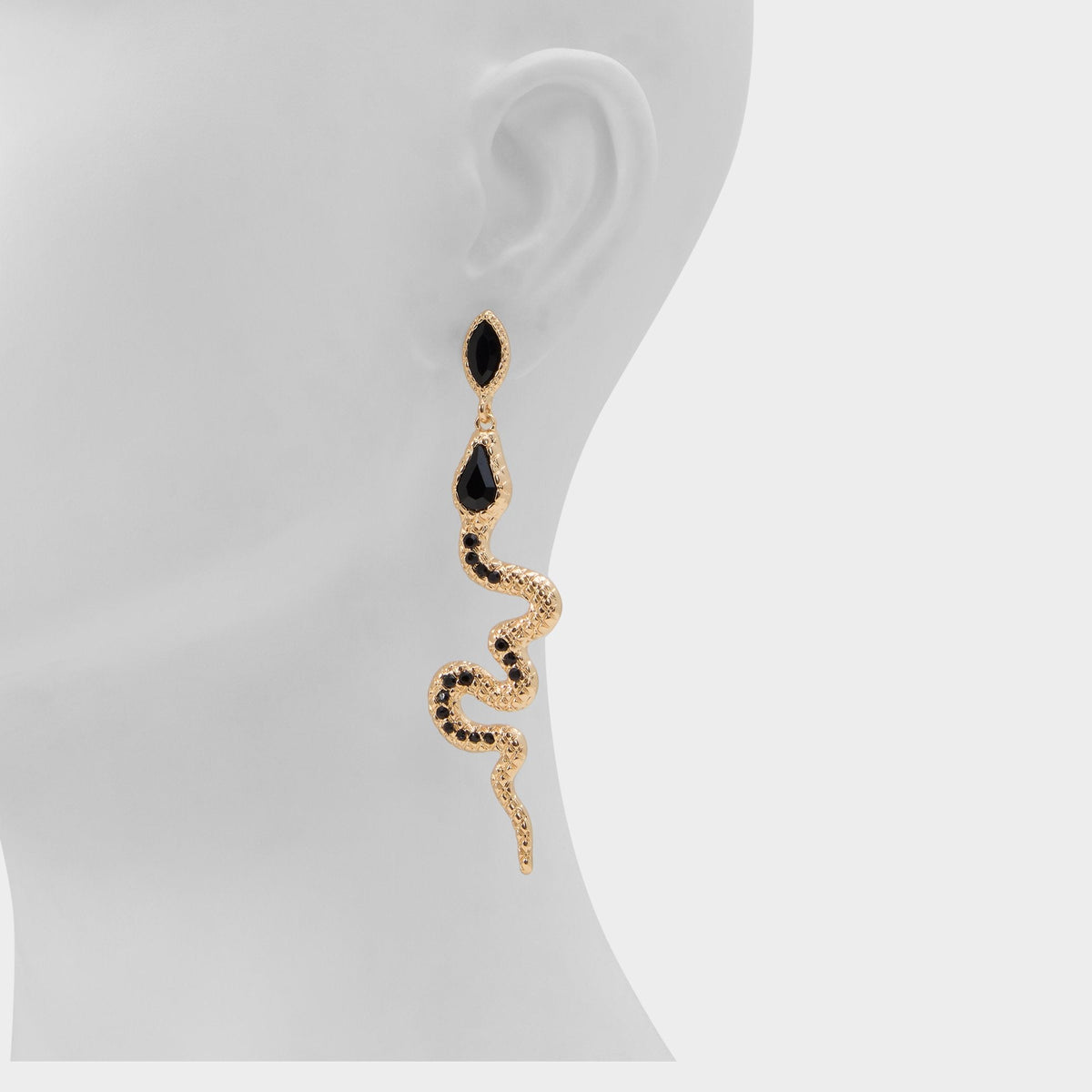 Snakes in Black Gold Multi - Chandelier earrings - Black/gold multi