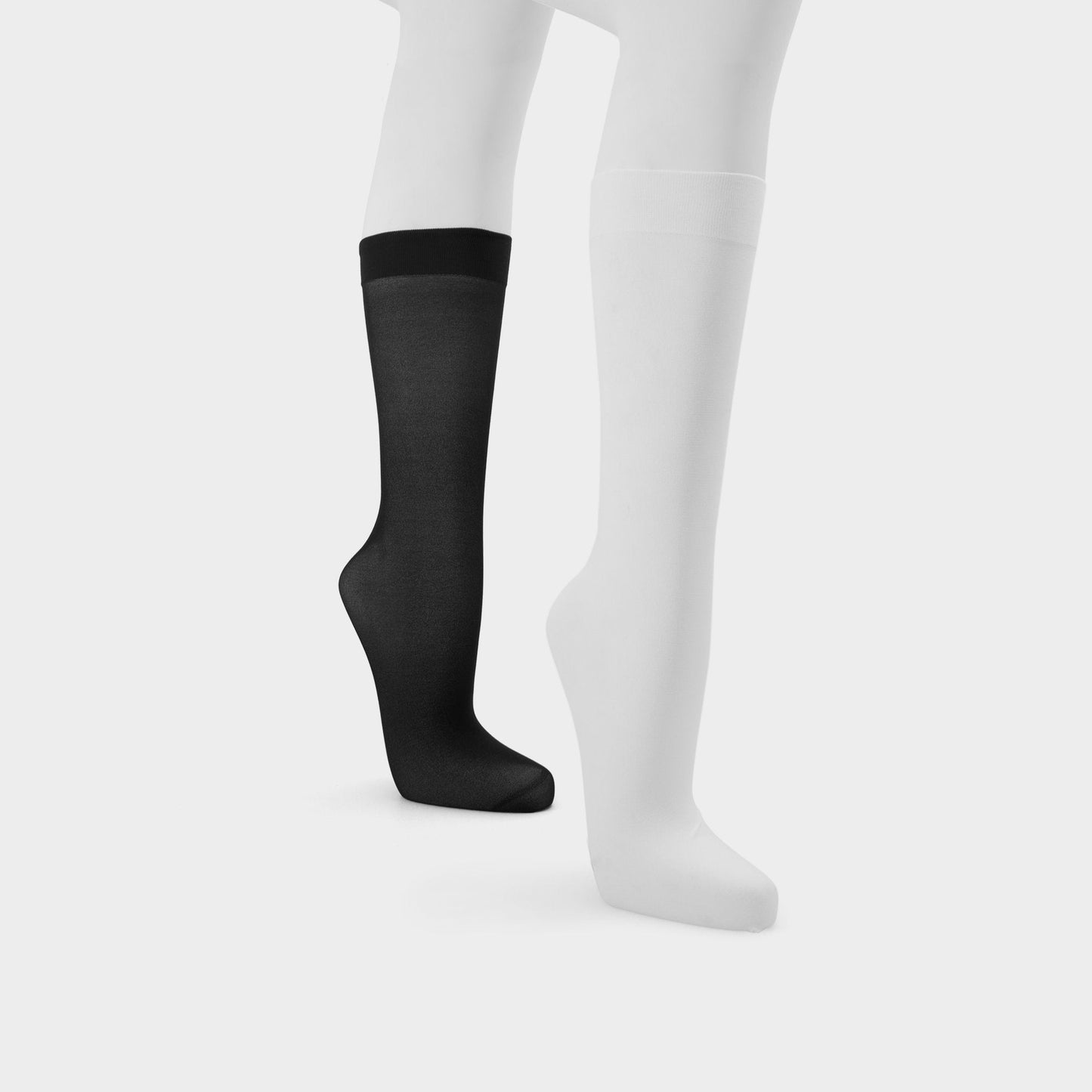 Sleekstep in Black White - Knee high socks - Black/White