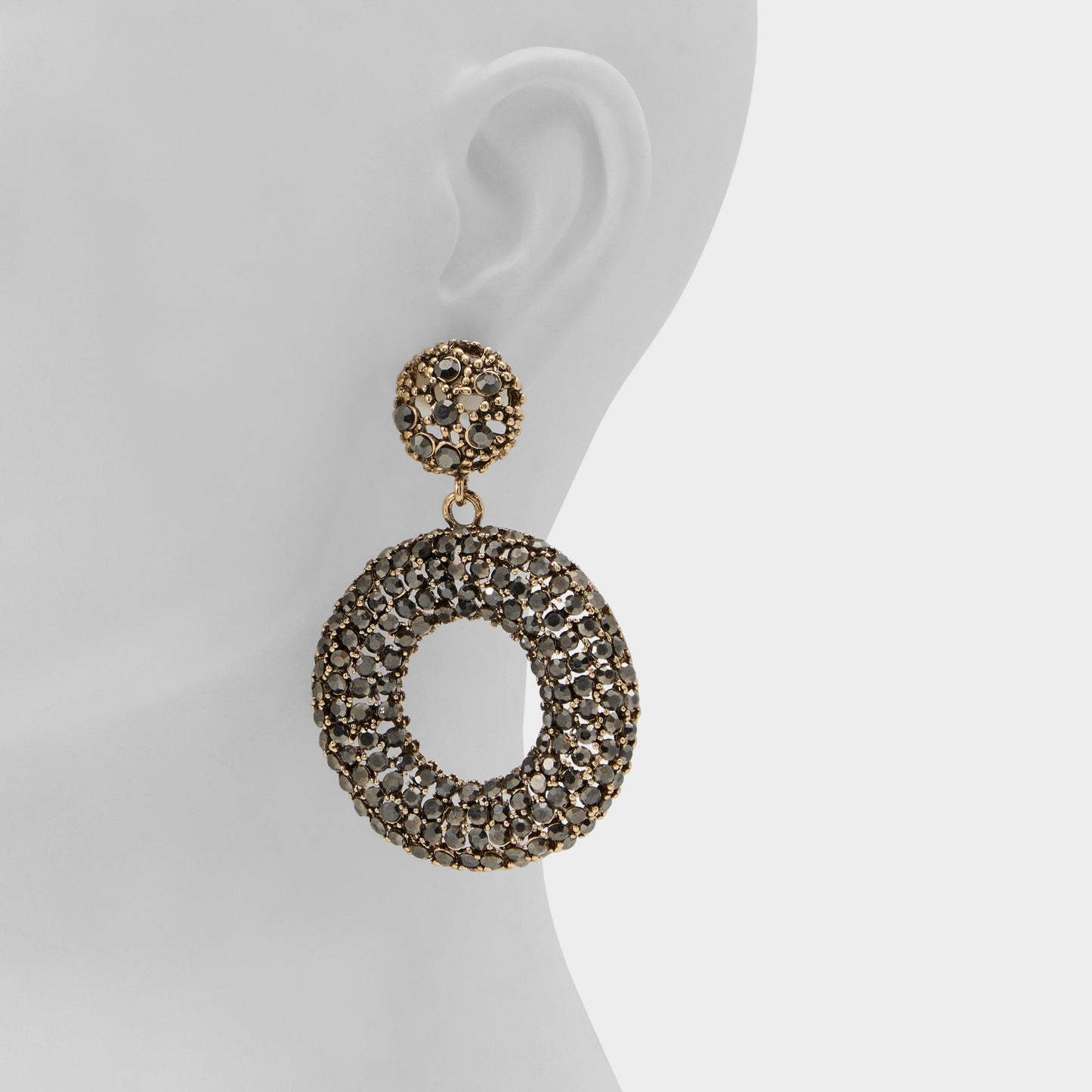 Stonebrooke in Grey - Hoop earrings - Grey