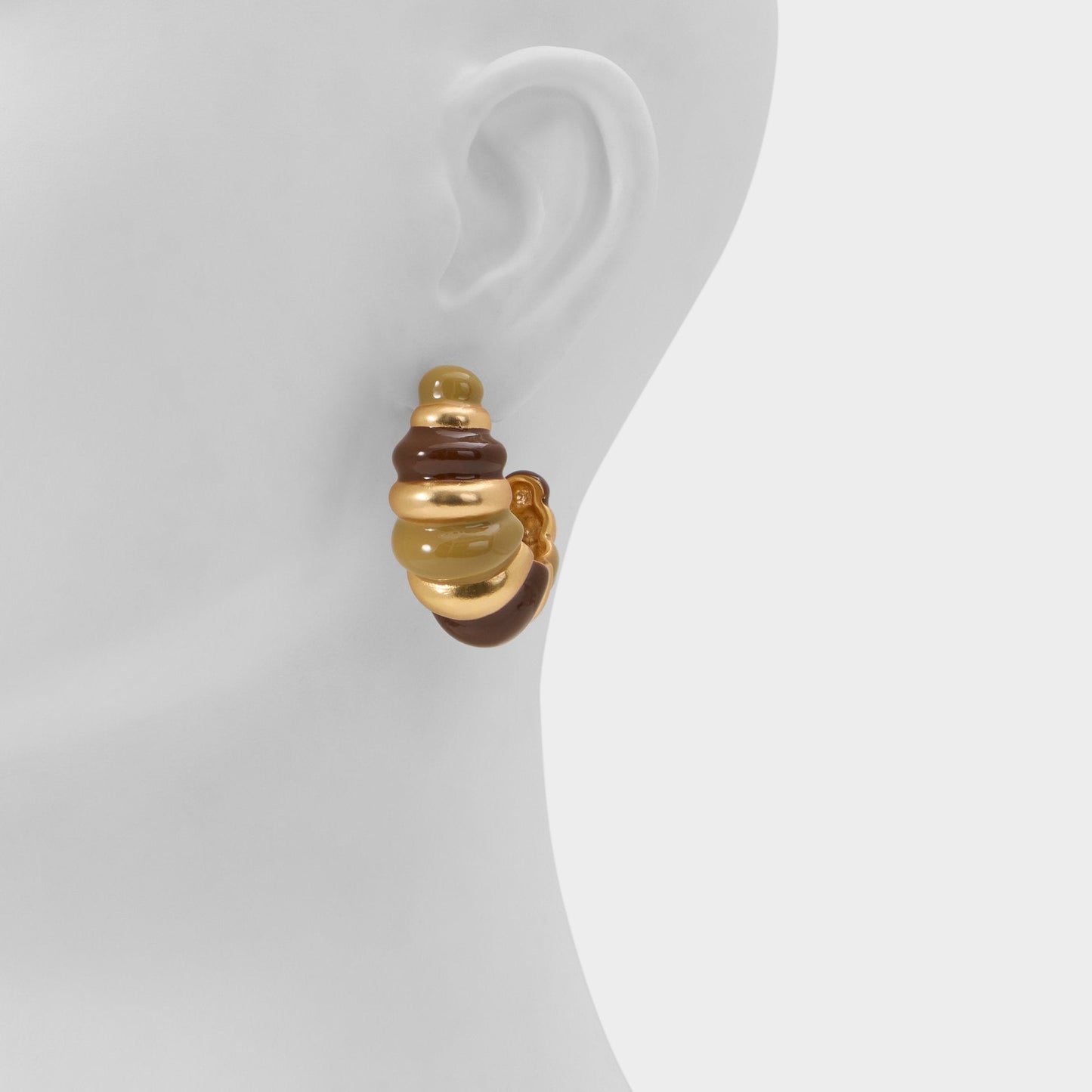 Samarra in Light Brown - Hoop earrings - Light brown