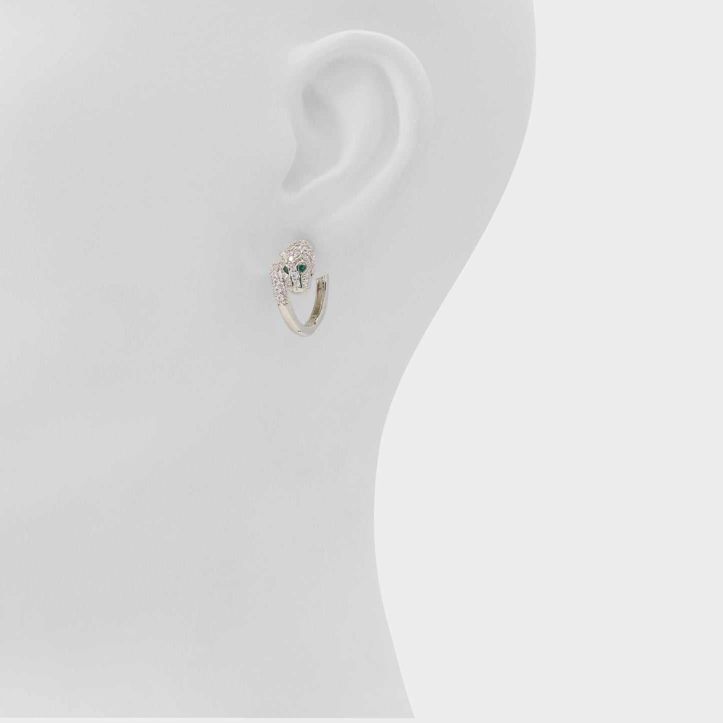 Strigidae in Silver Clear Multi - Hoop earrings - Silver/clear multi