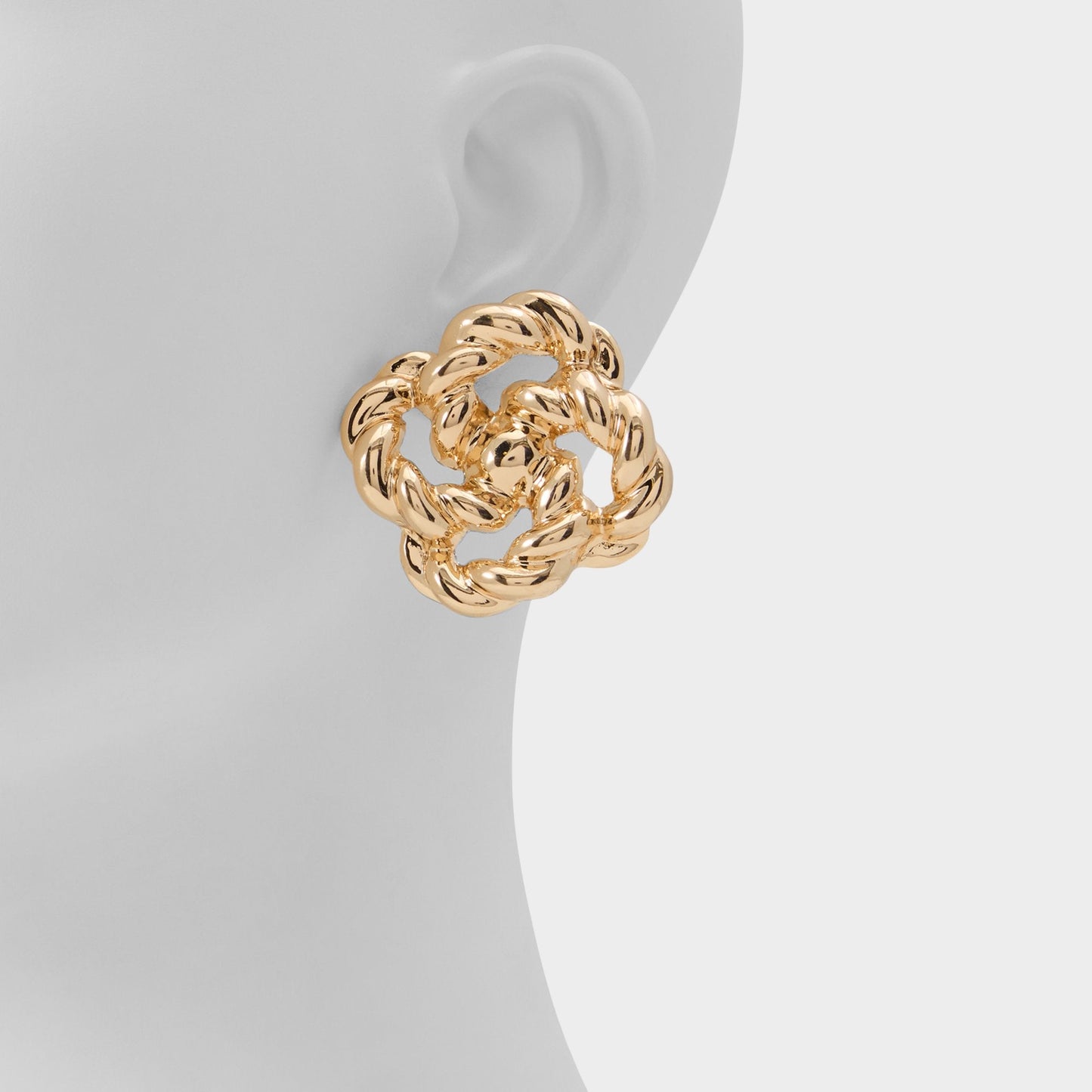 Doubleknot in Gold - Statement earrings - Gold