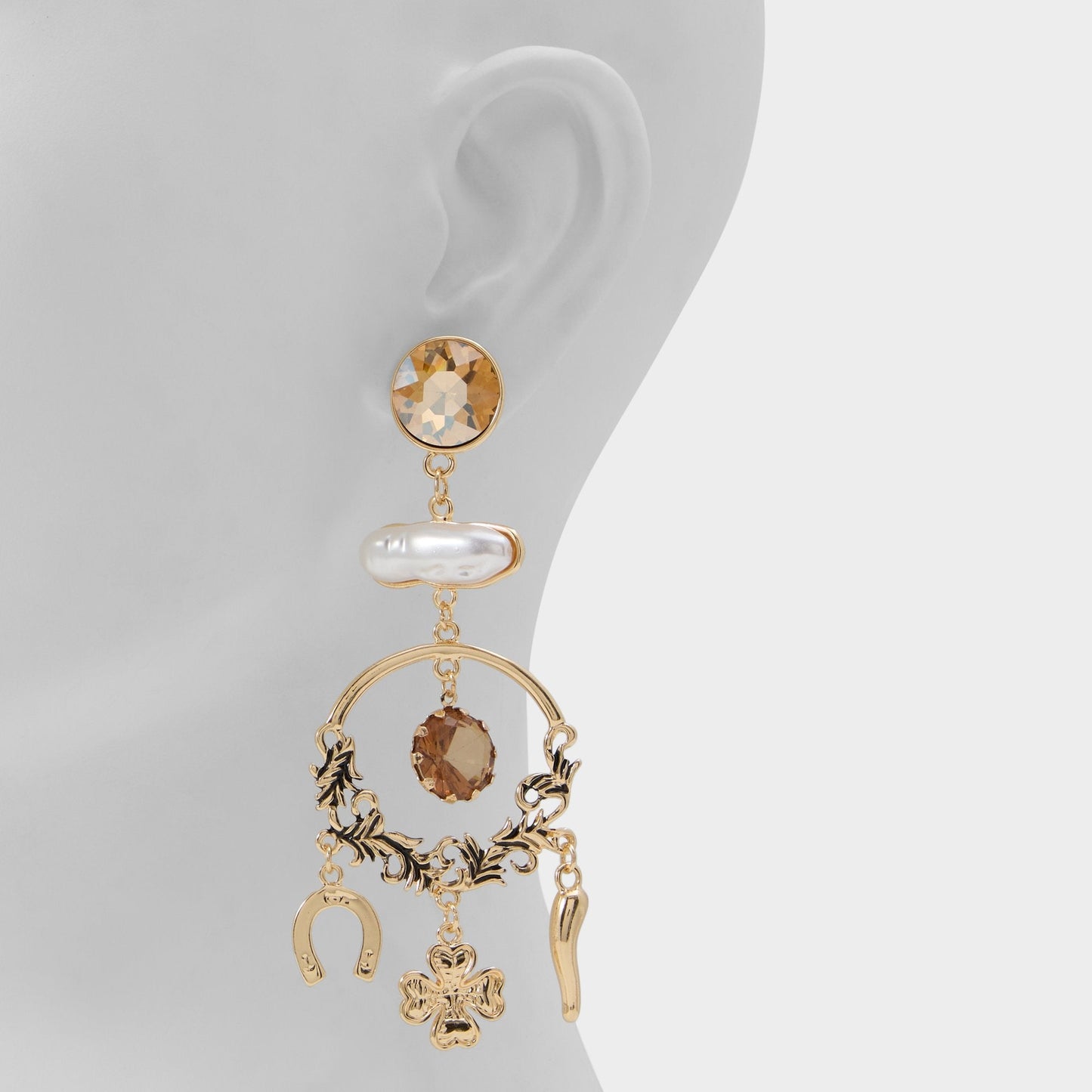 Chances in Champagne - Chandelier earrings - Champagne
