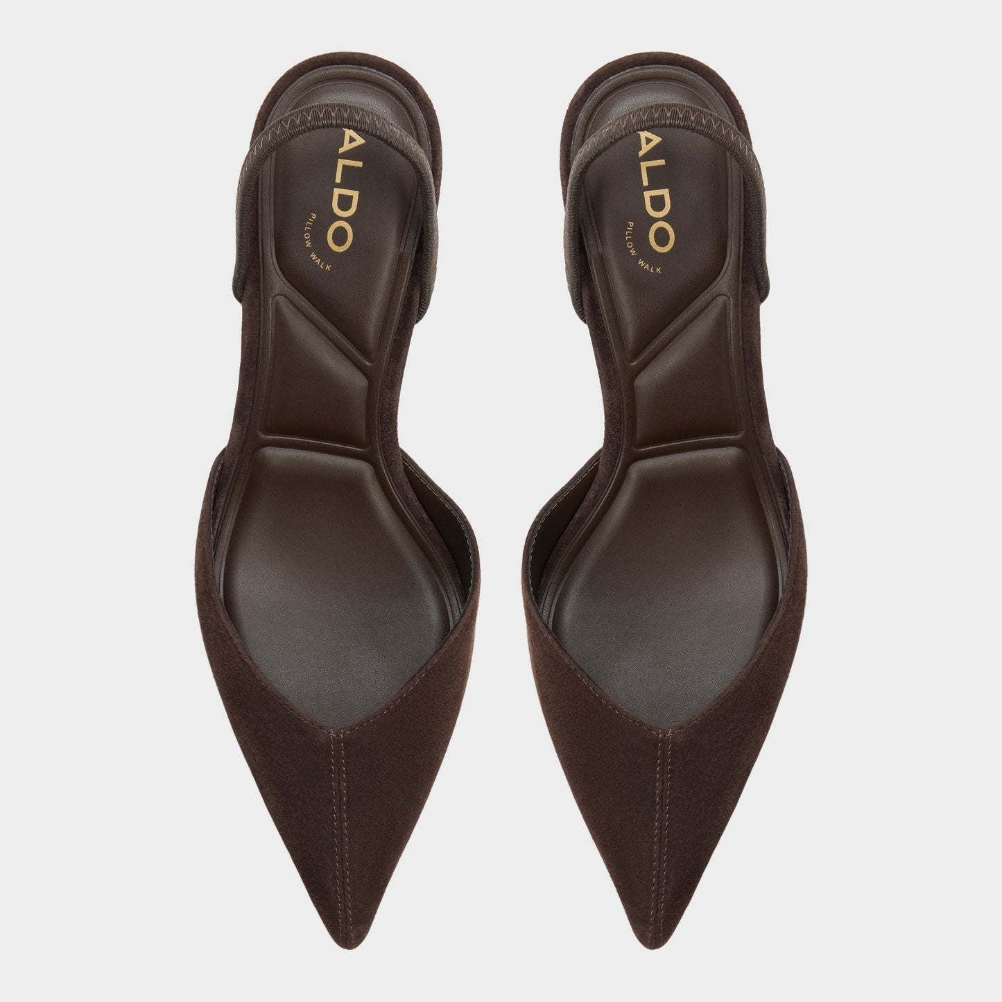 Re in Olivia Dark Brown - Sling back high heel, Stiletto heel - Dark brown
