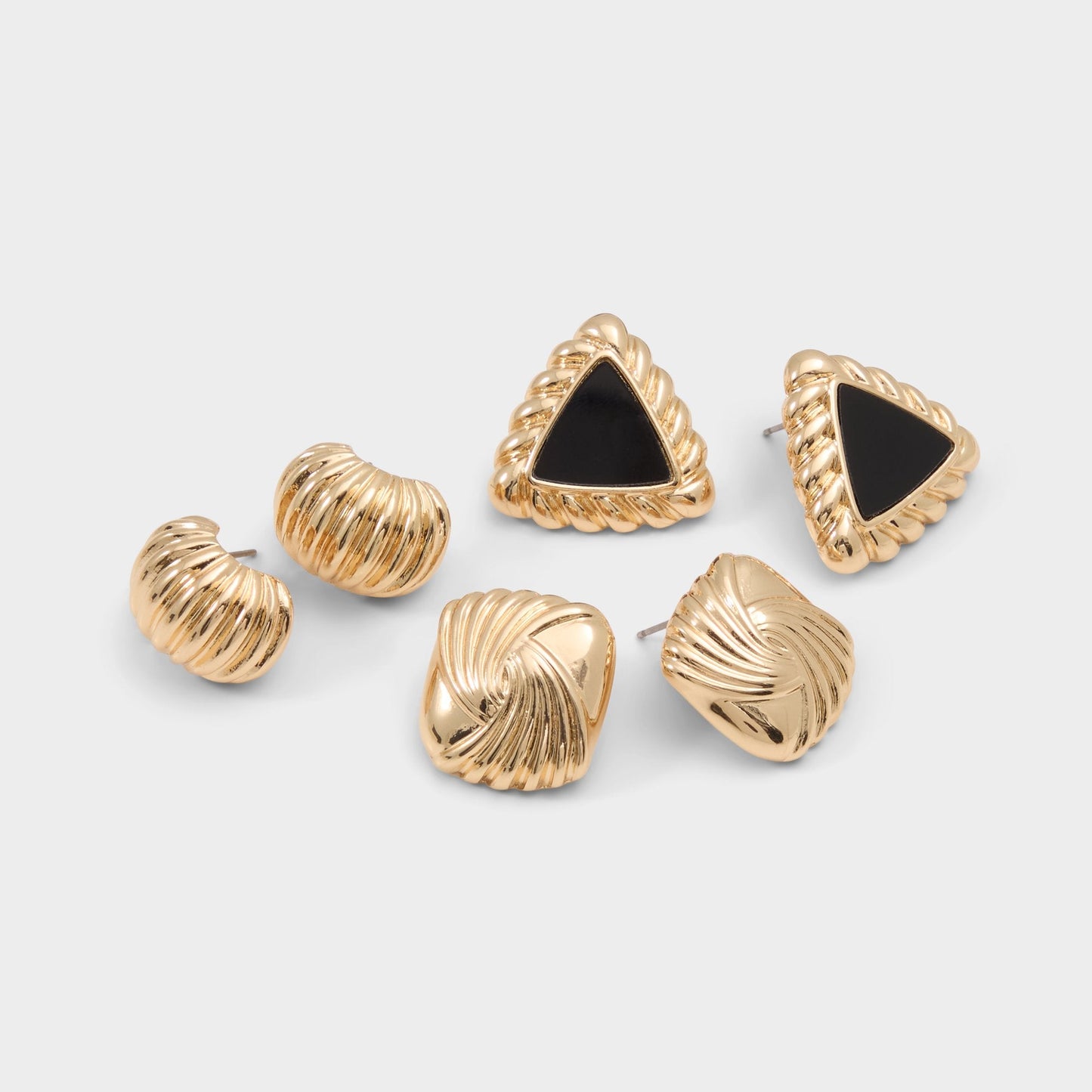Noire in Black Gold Multi - Statement earrings - Black/gold multi