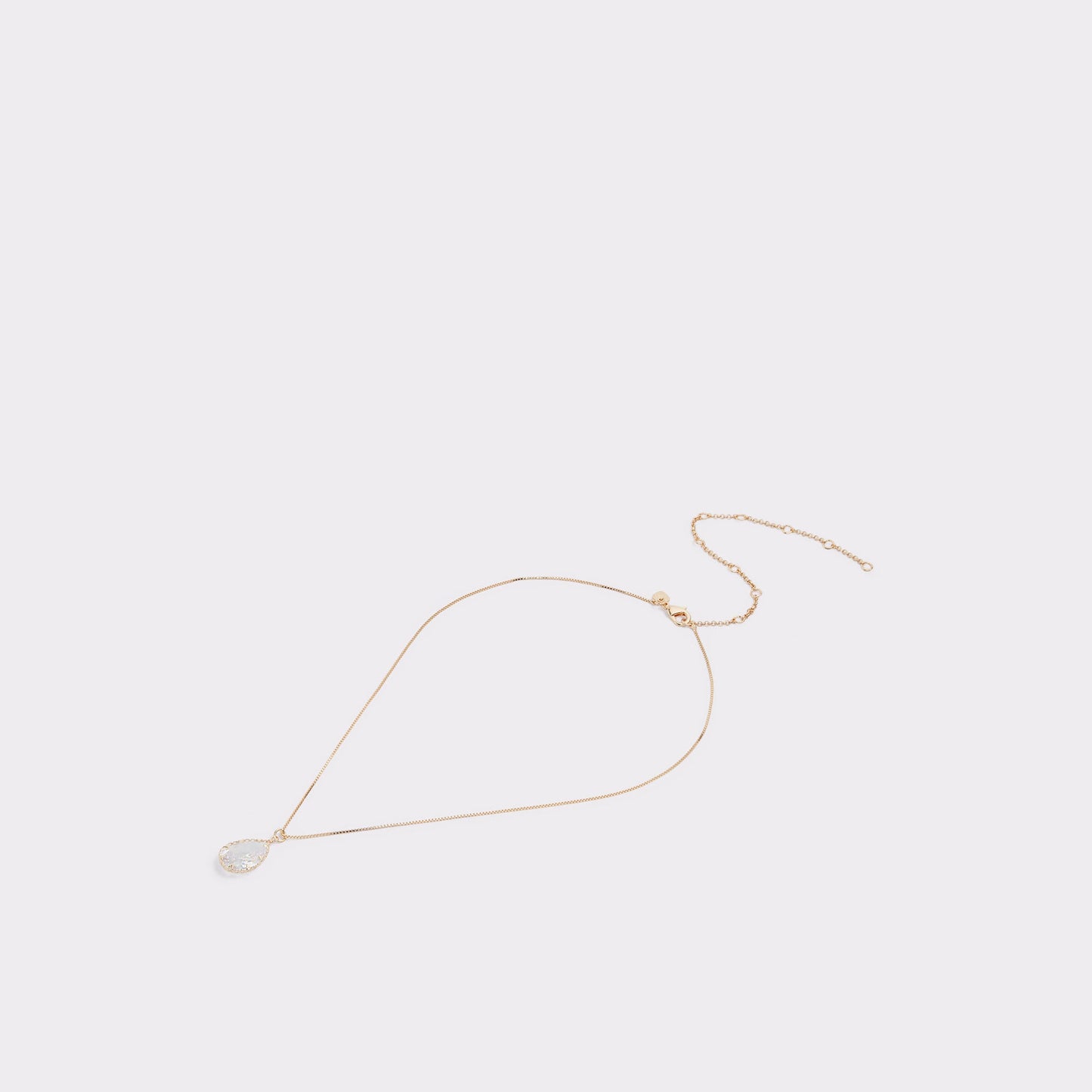 Beauceron Gold/Clear Multi Women's Necklaces - Teardrop necklace - Gold/Clear Multi