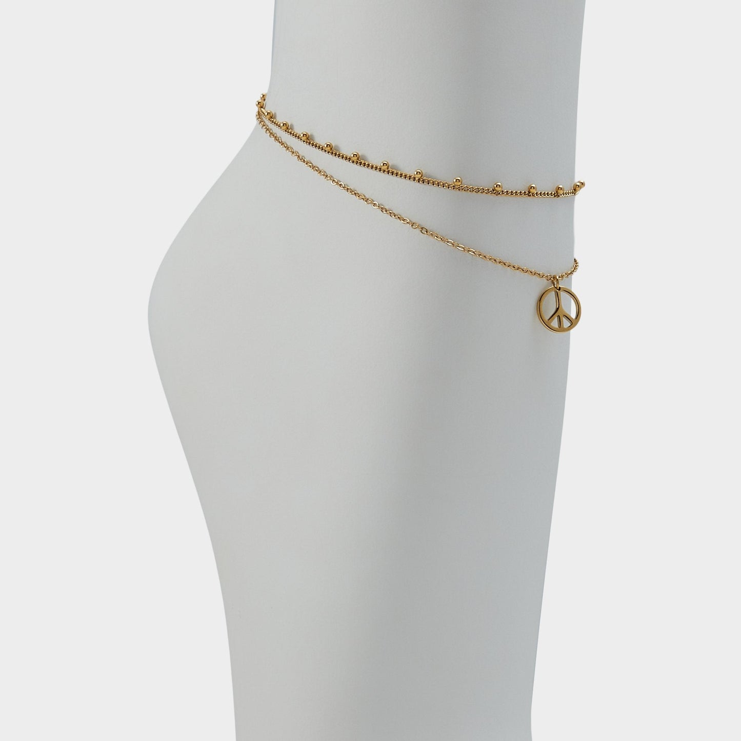 Peacelove Gold Women's Stainless Steel - Anklet - Gold
