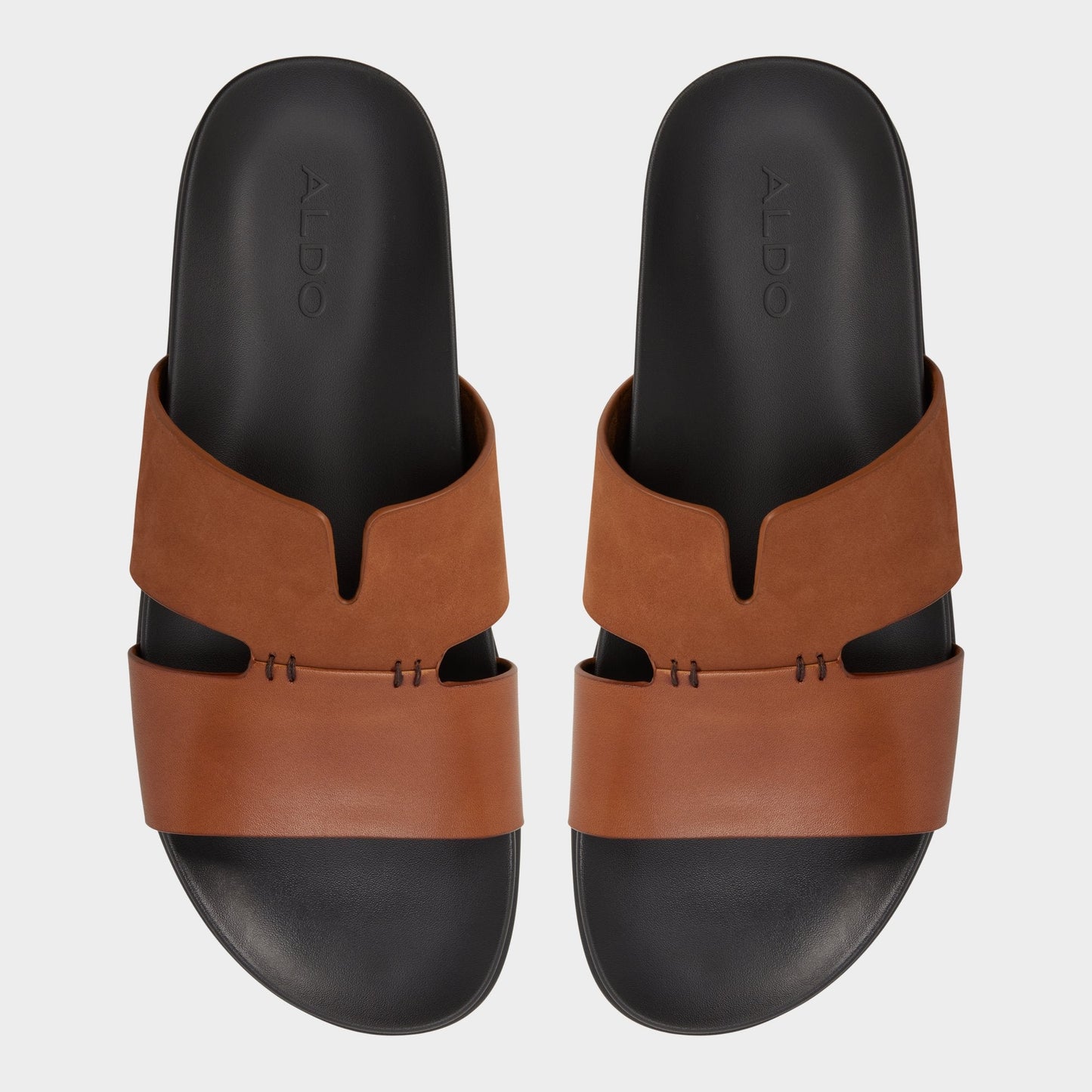 Marcelo in Cognac - Slide sandal - Cognac