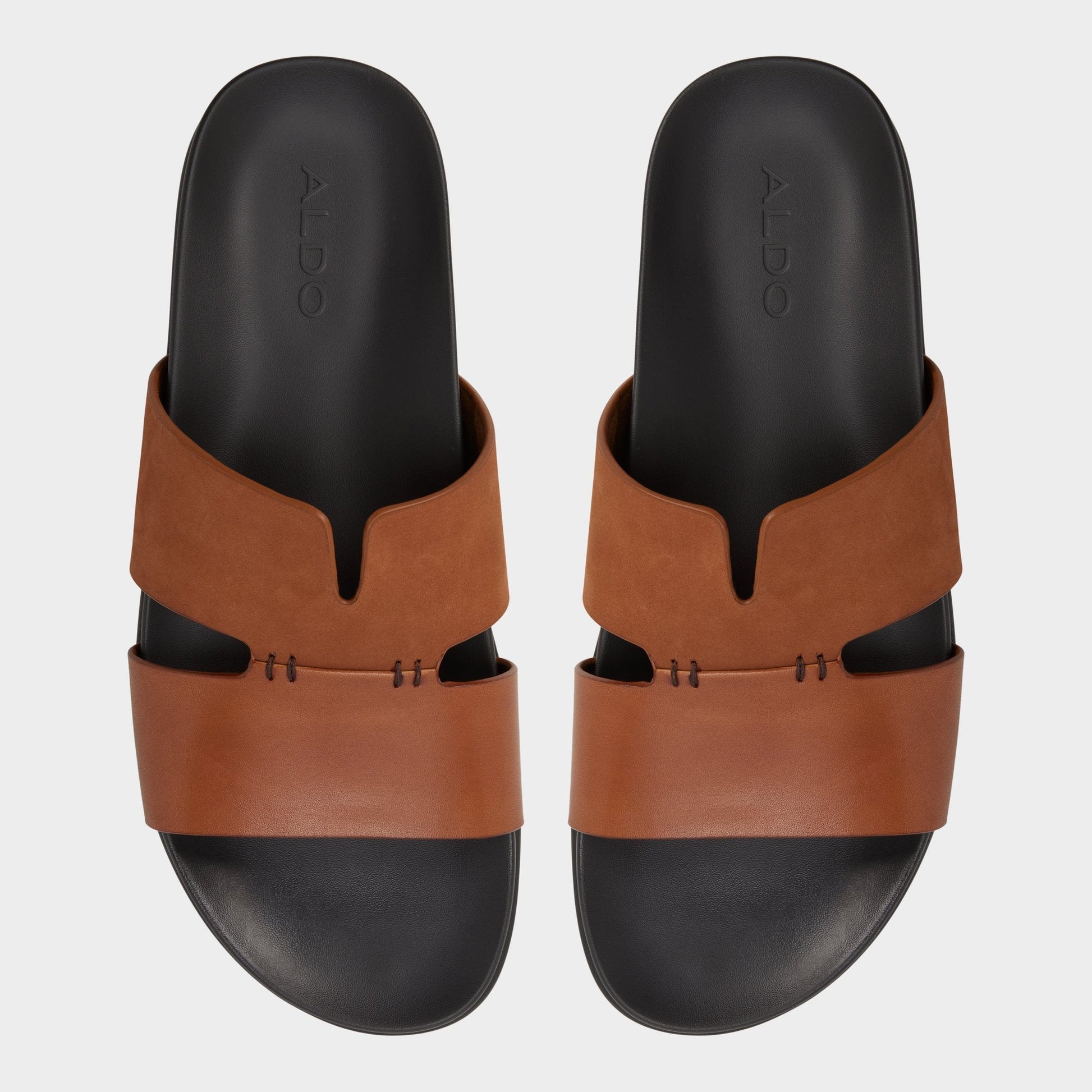Marcelo in Cognac - Slide sandal - Cognac