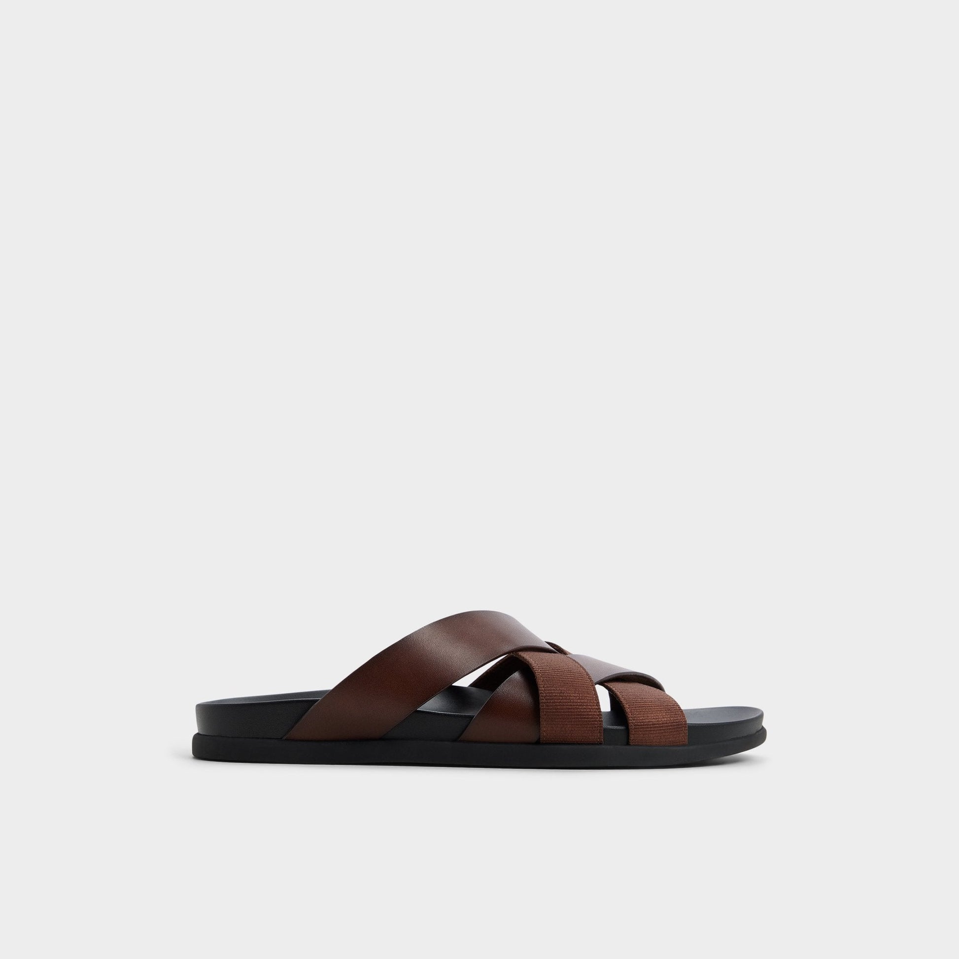 Florian in Dark Brown - Slide sandal - Dark brown