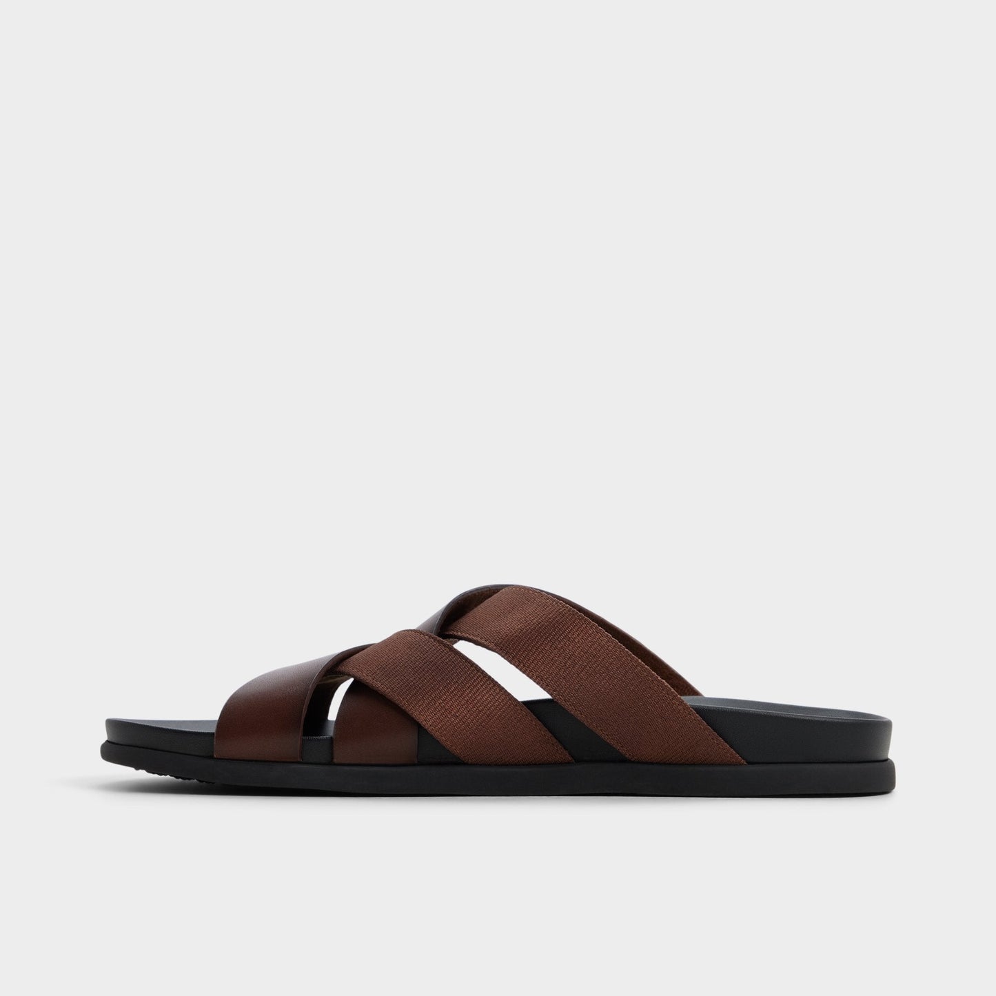 Florian in Dark Brown - Slide sandal - Dark brown