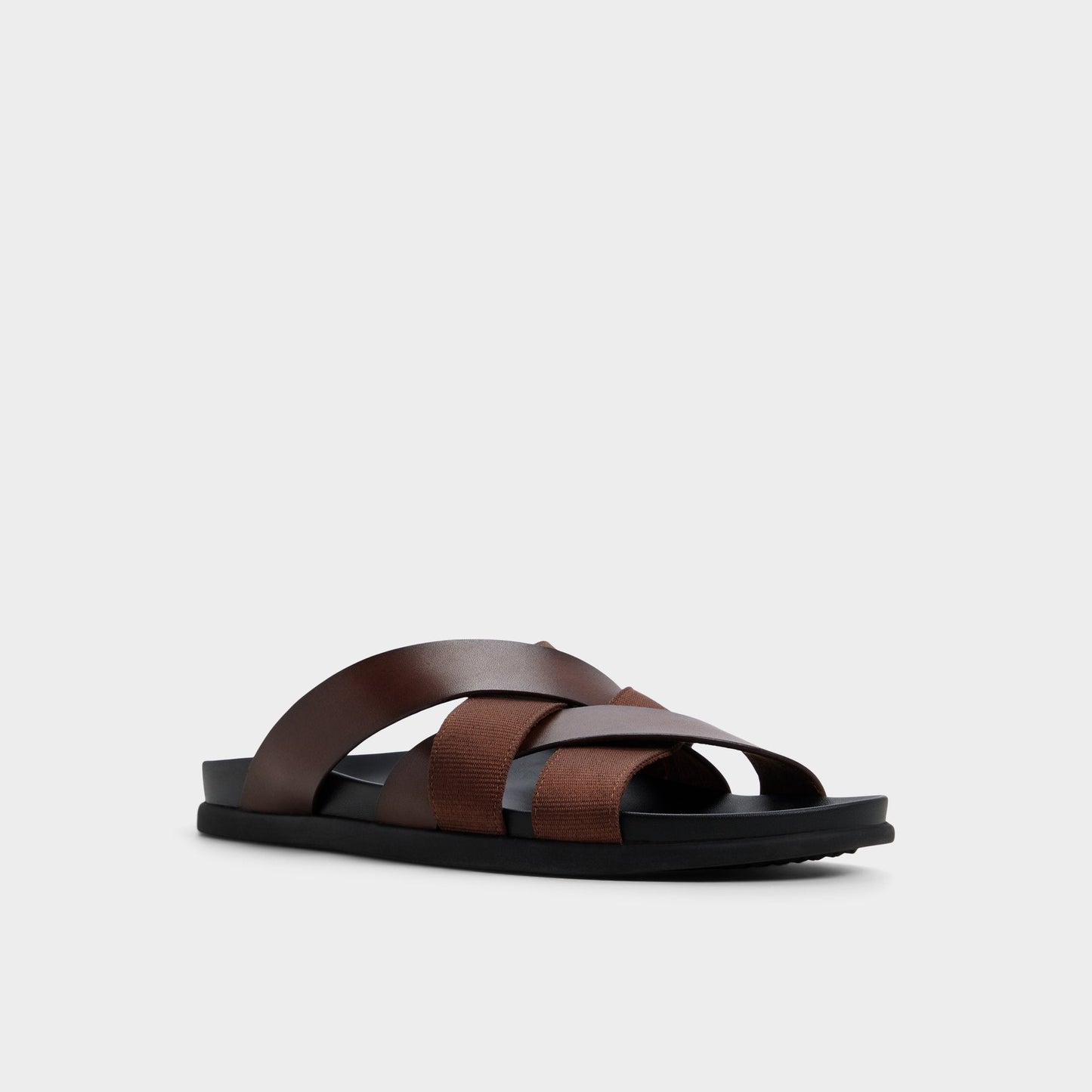 Florian in Dark Brown - Slide sandal - Dark brown