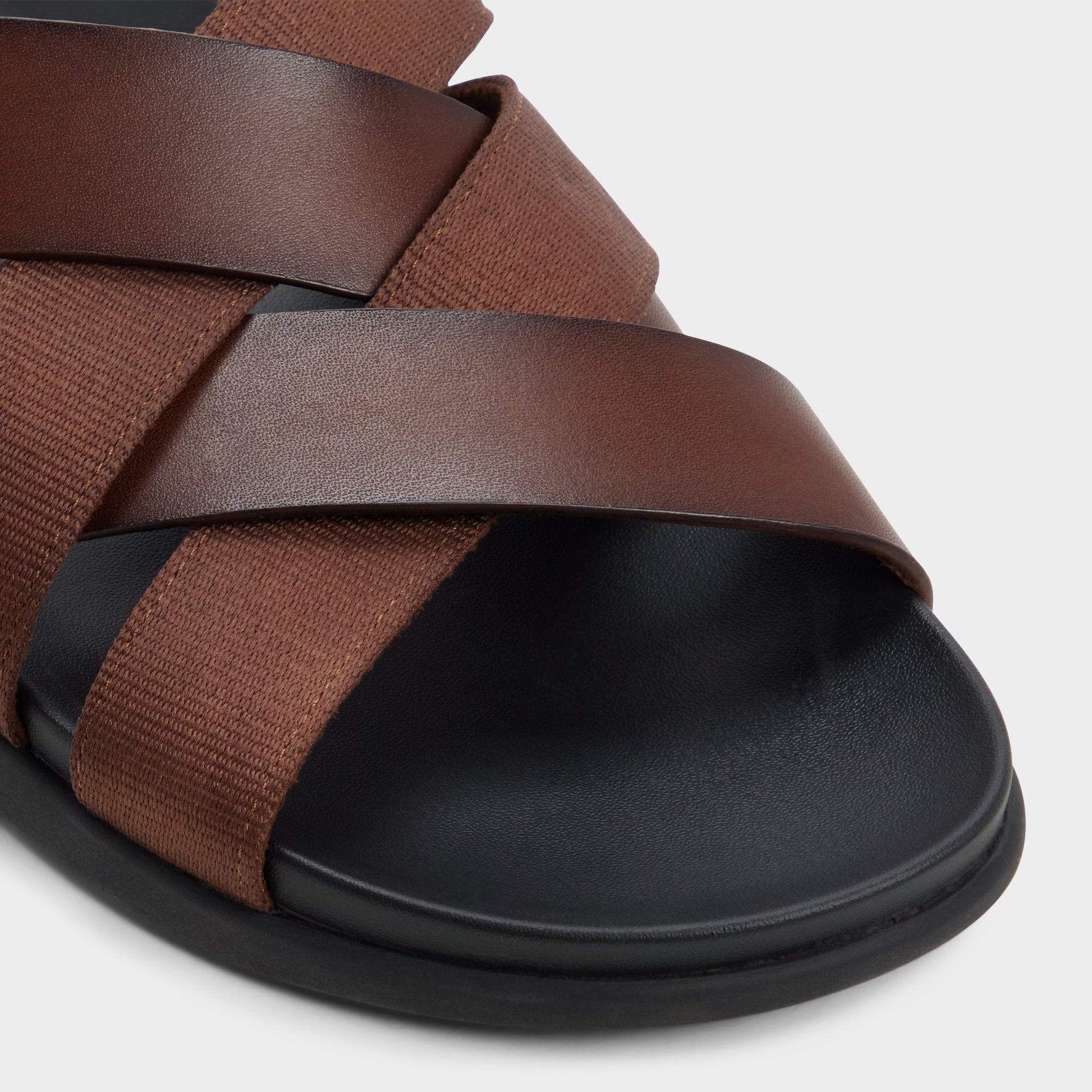 Florian in Dark Brown - Slide sandal - Dark brown