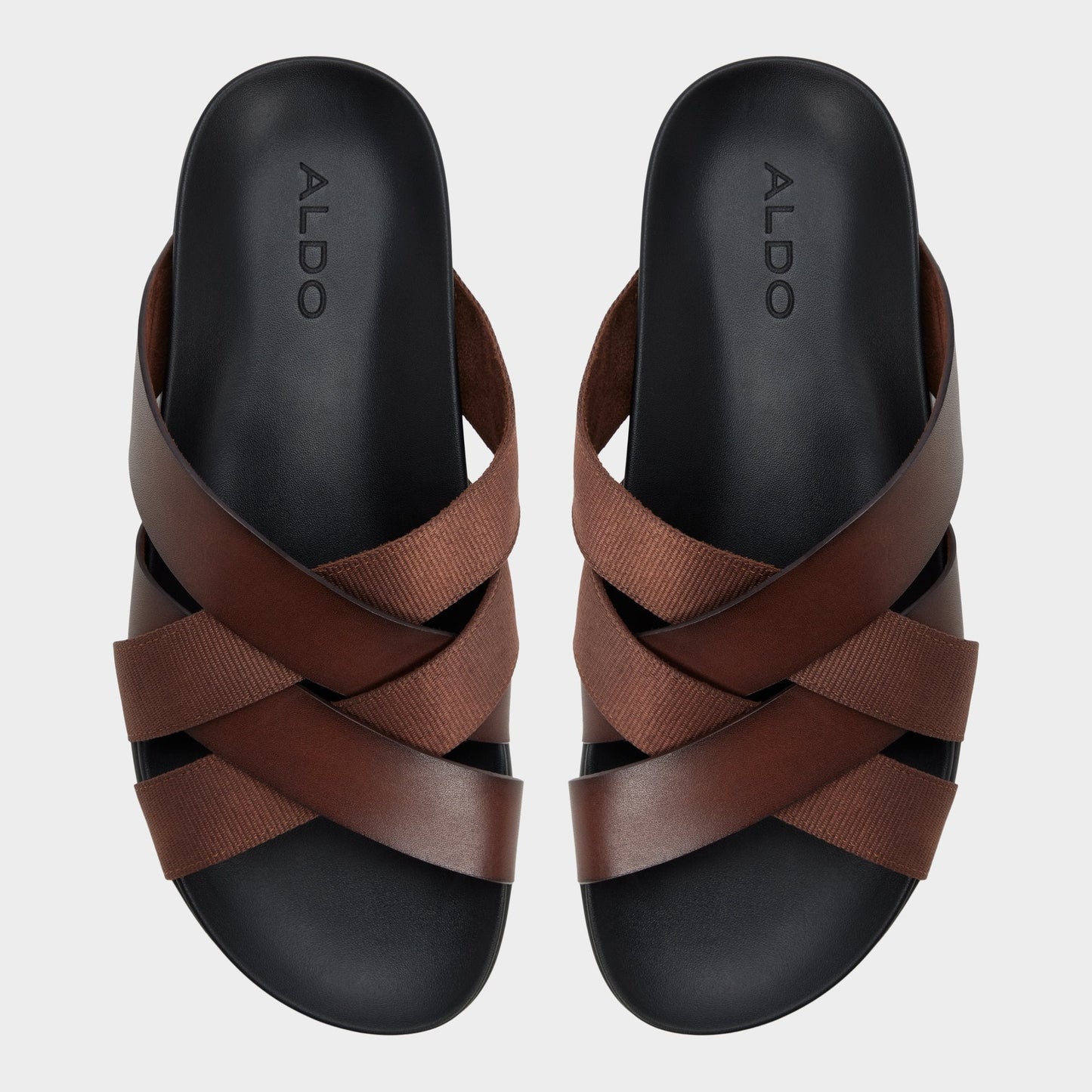 Florian in Dark Brown - Slide sandal - Dark brown