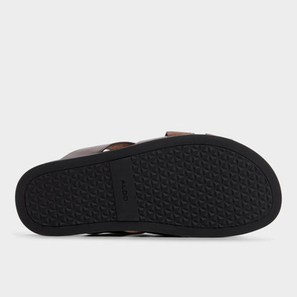 Florian in Dark Brown - Slide sandal - Dark brown