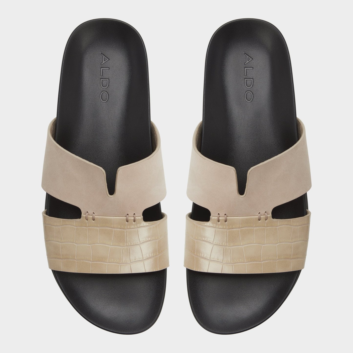 Marcelo in Taupe - Slide sandal - Taupe