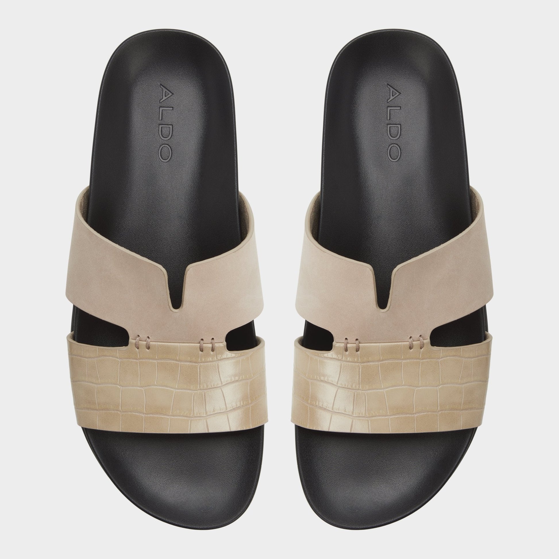 Marcelo in Taupe - Slide sandal - Taupe