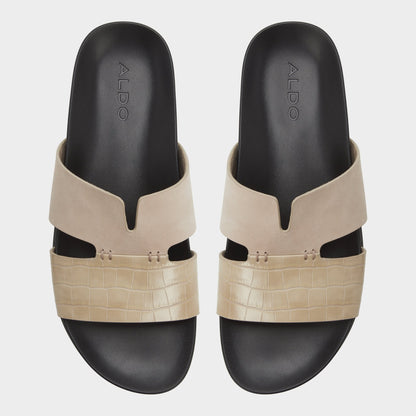 Marcelo in Taupe - Slide sandal - Taupe