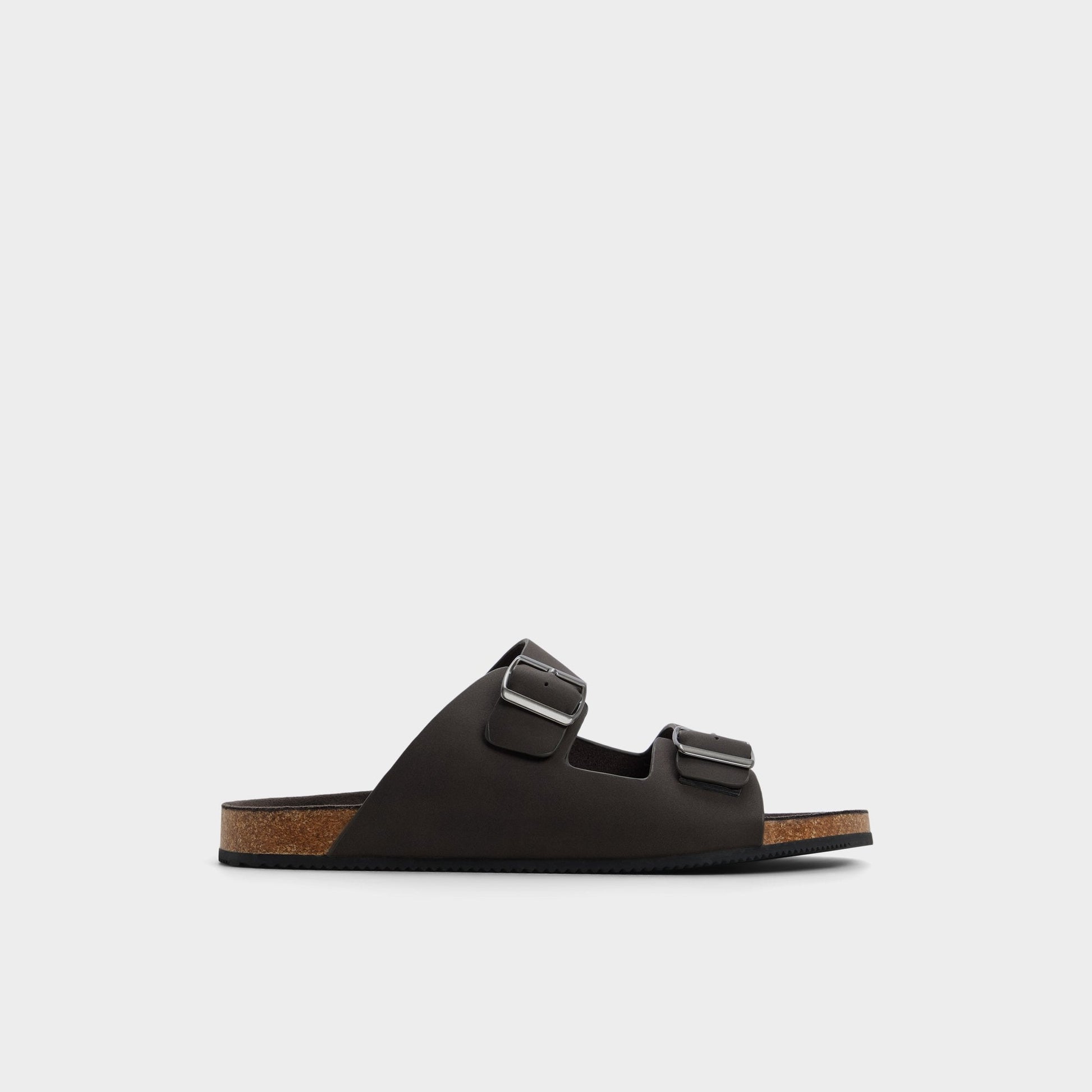 Agustin in Dark Brown - Slide sandal - Dark brown