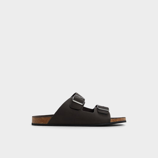 Agustin in Dark Brown - Slide sandal - Dark brown