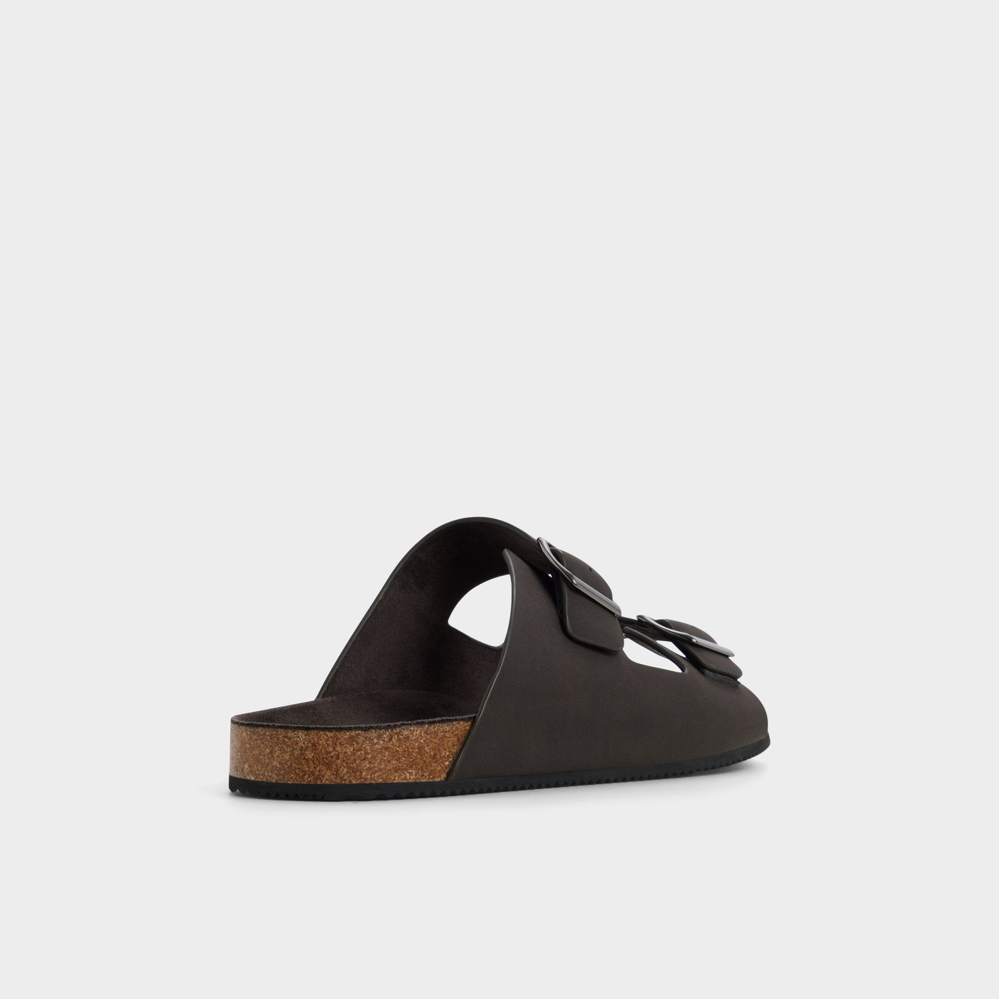 Agustin in Dark Brown - Slide sandal - Dark brown