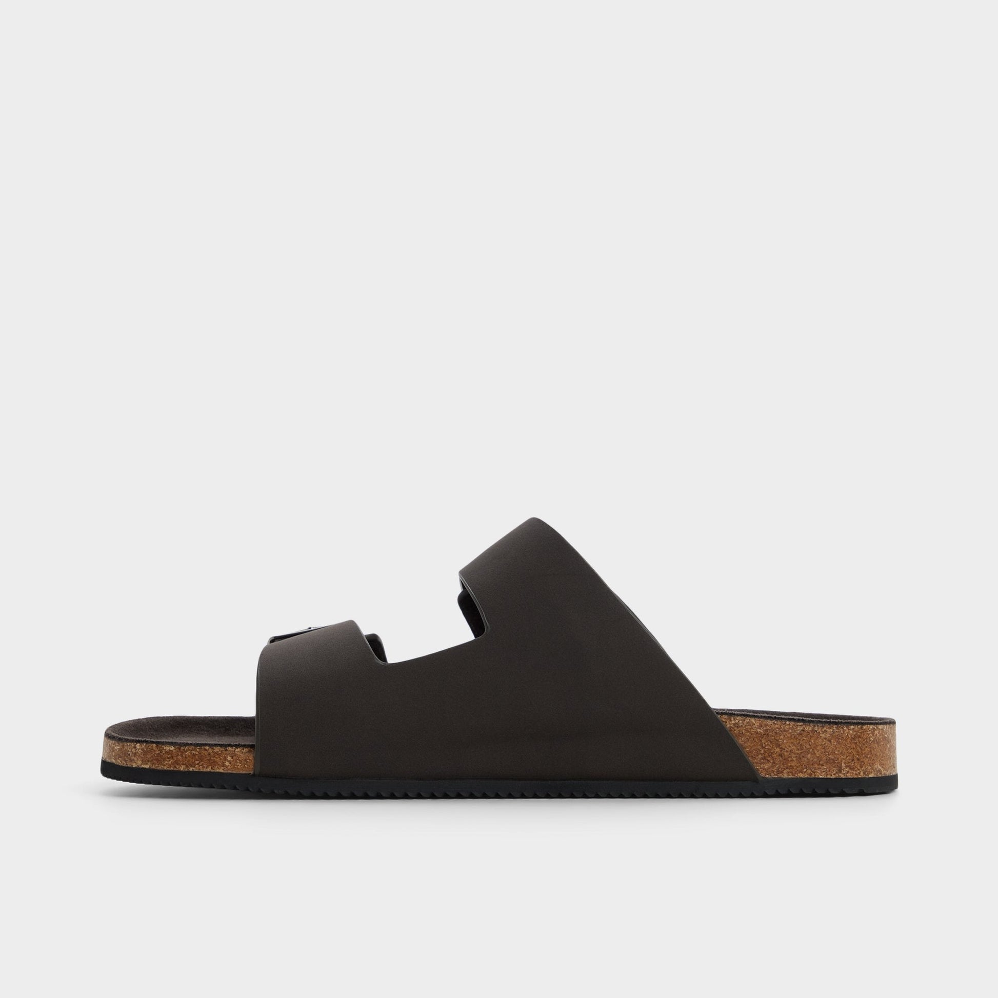 Agustin in Dark Brown - Slide sandal - Dark brown