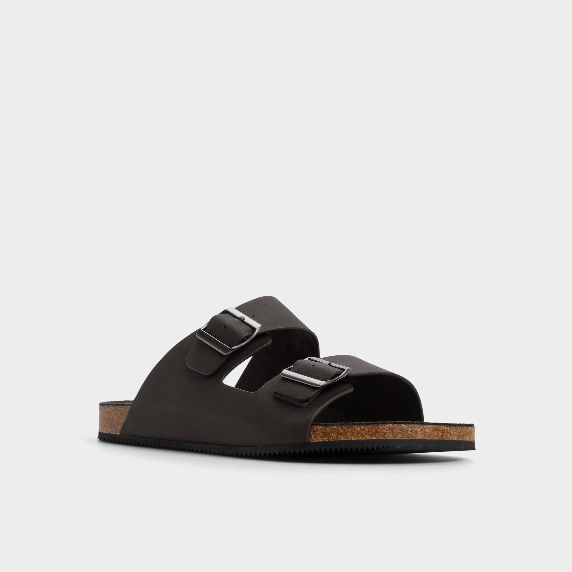 Agustin in Dark Brown - Slide sandal - Dark brown