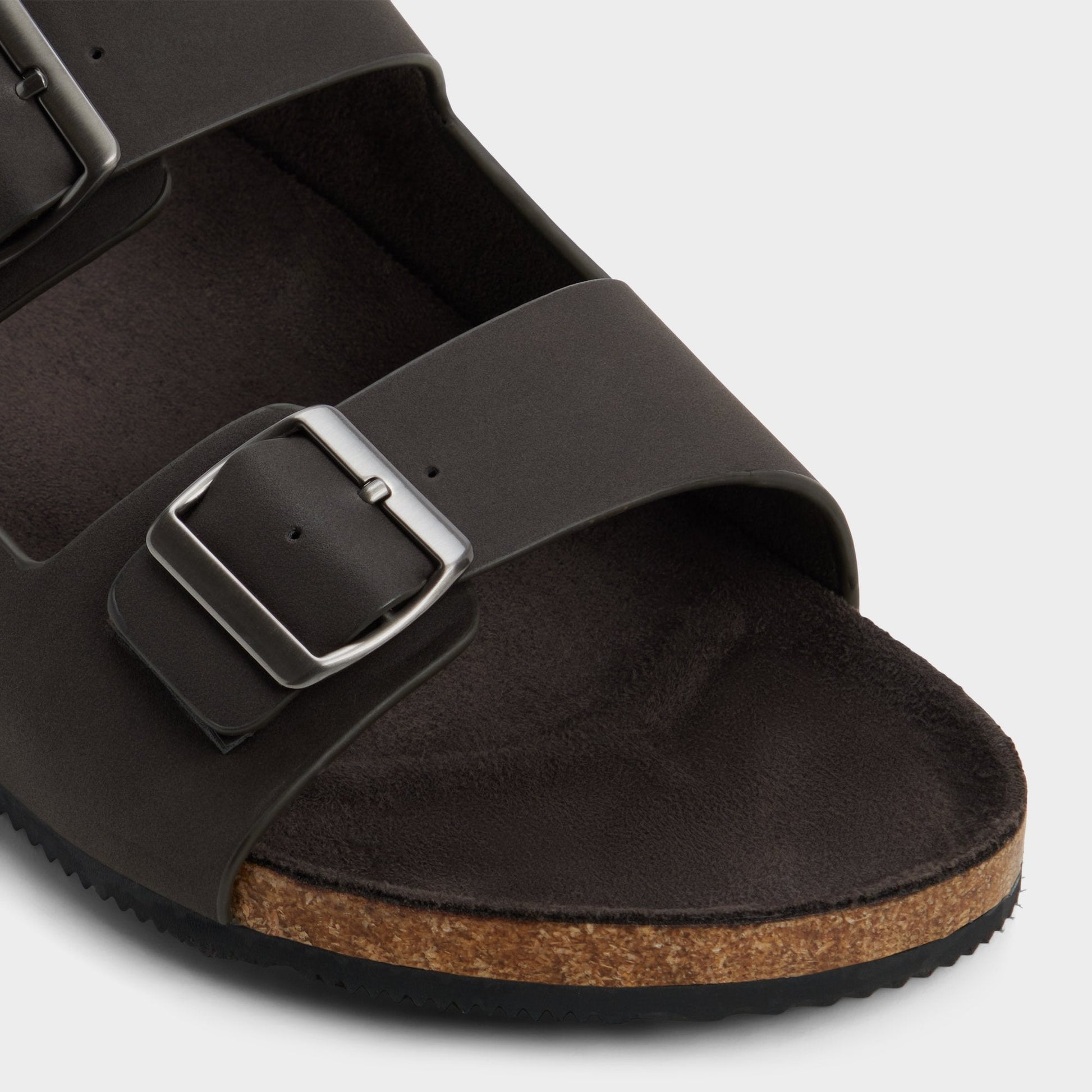 Agustin in Dark Brown - Slide sandal - Dark brown