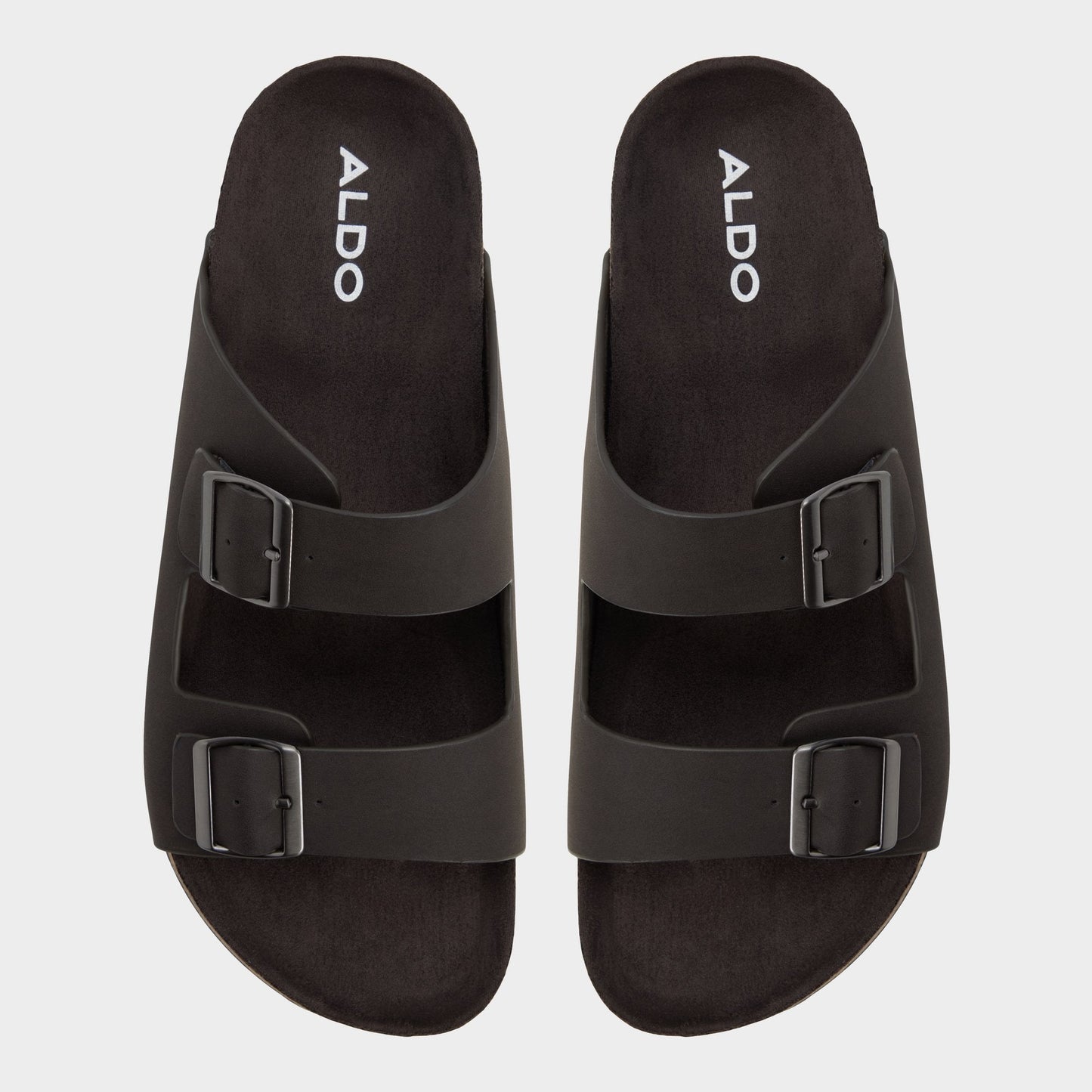 Agustin in Dark Brown - Slide sandal - Dark brown
