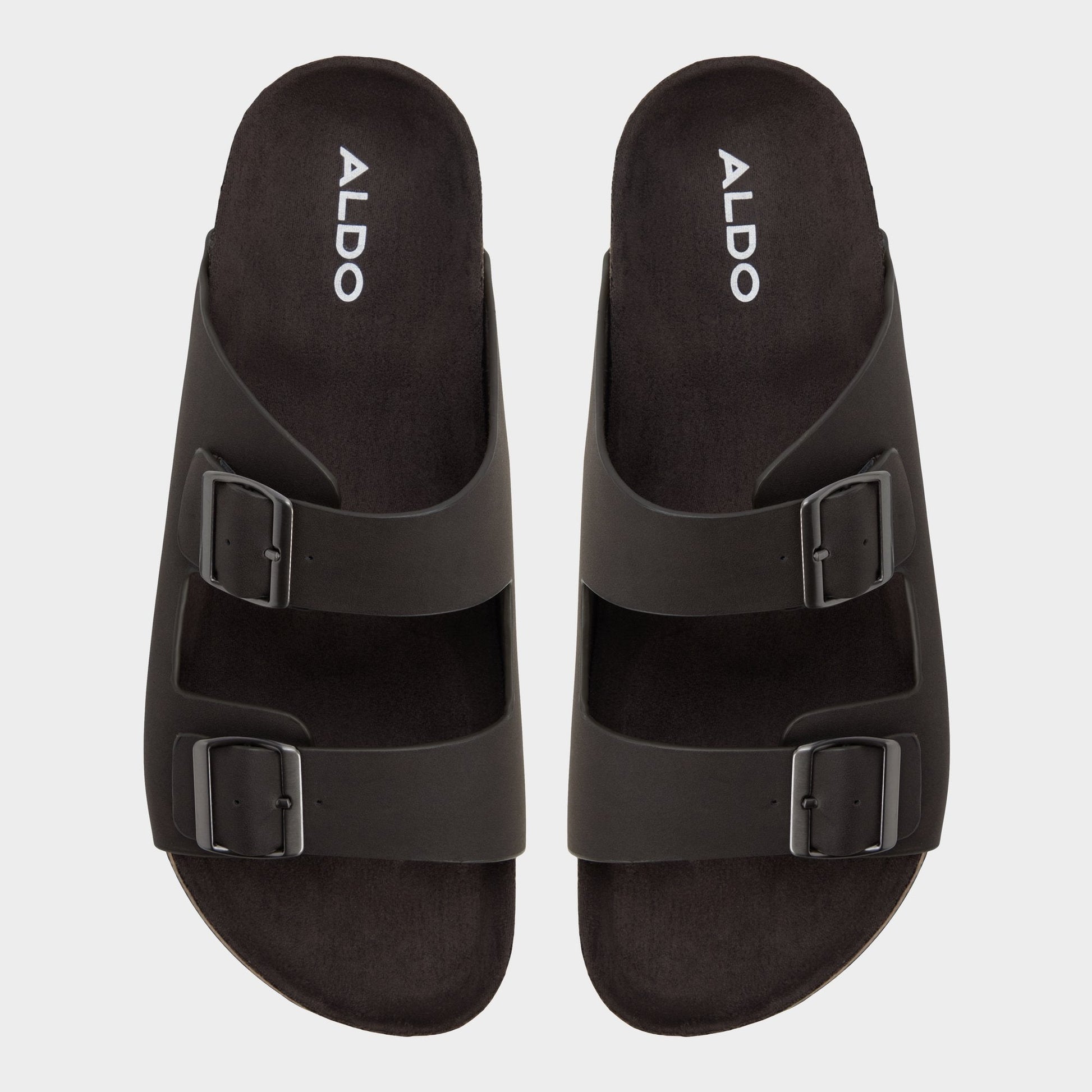 Agustin in Dark Brown - Slide sandal - Dark brown