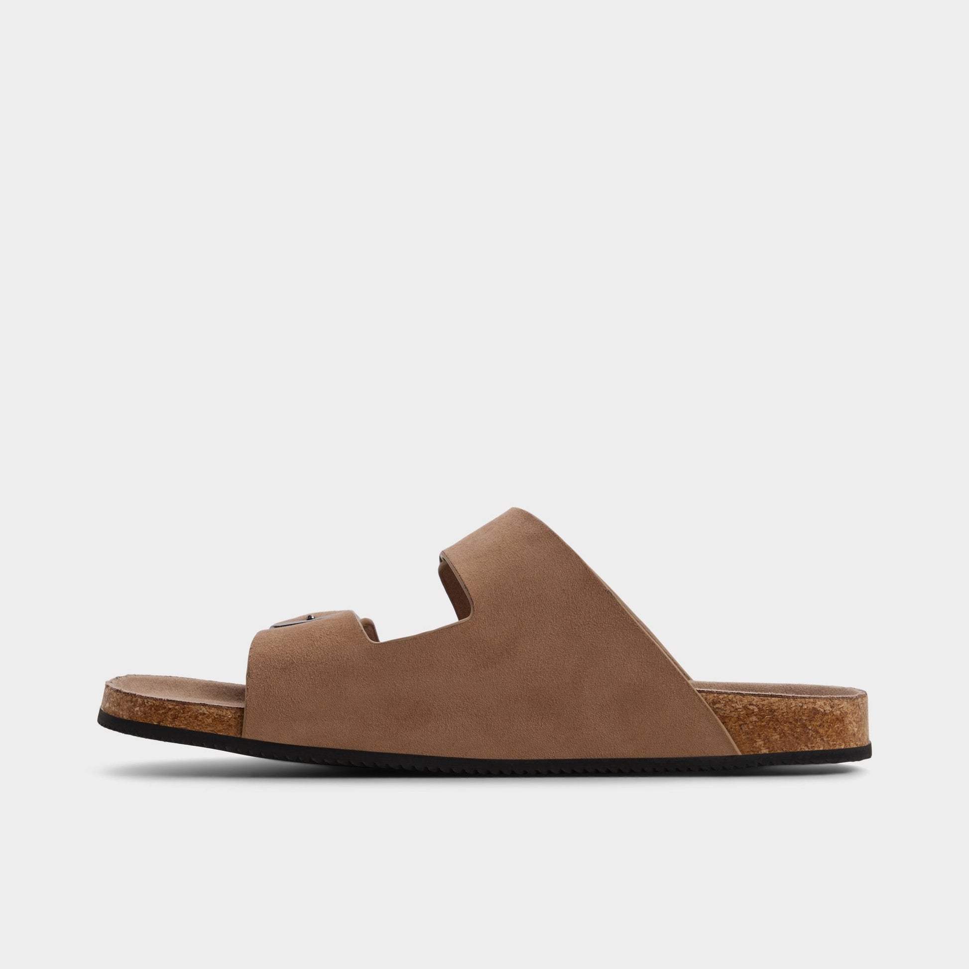 Agustin in Dark Beige - Slide sandal - Dark beige