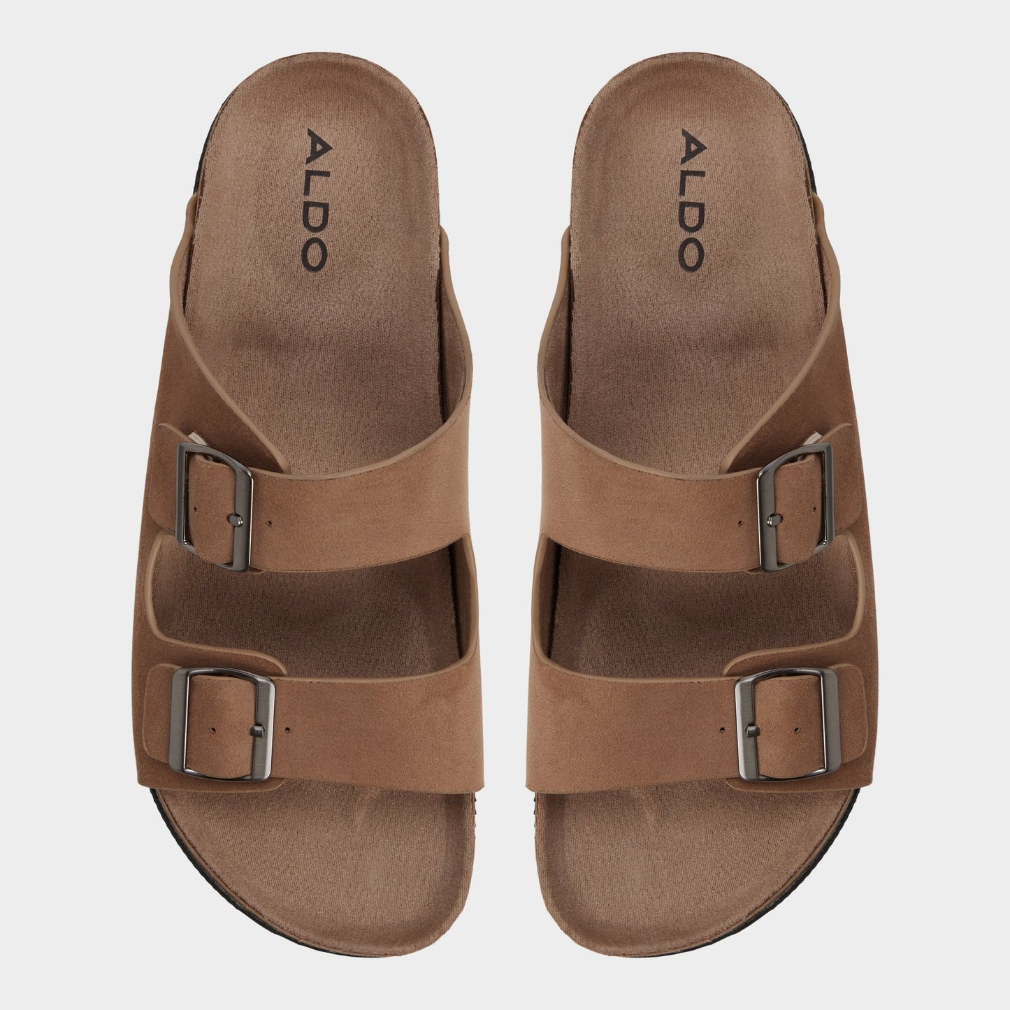 Agustin in Dark Beige - Slide sandal - Dark beige