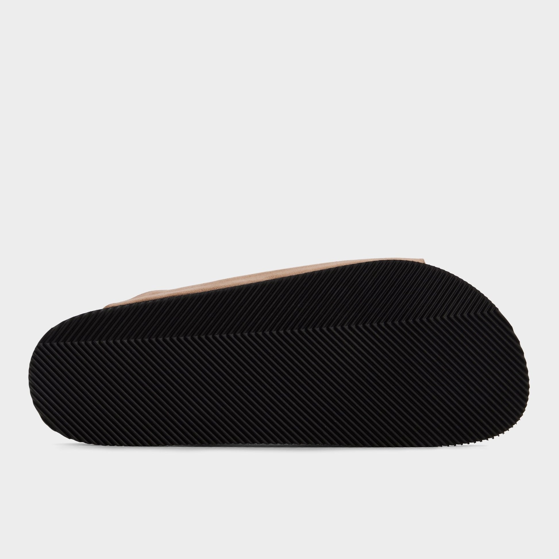Agustin in Dark Beige - Slide sandal - Dark beige