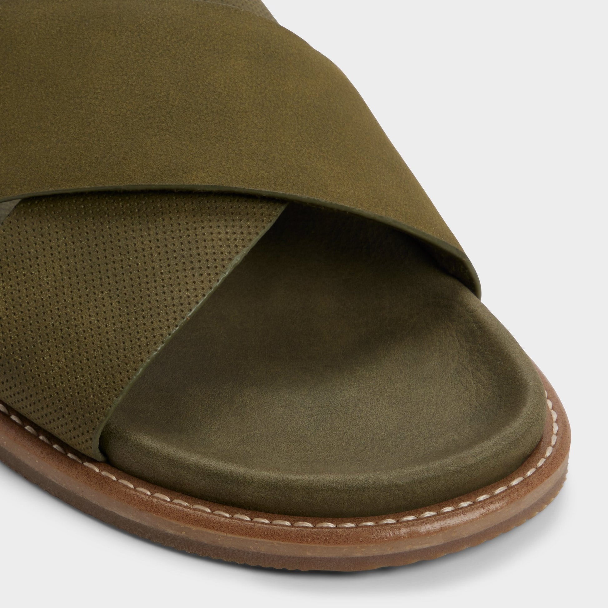 Marrin in Olive - Slide sandal - Olive