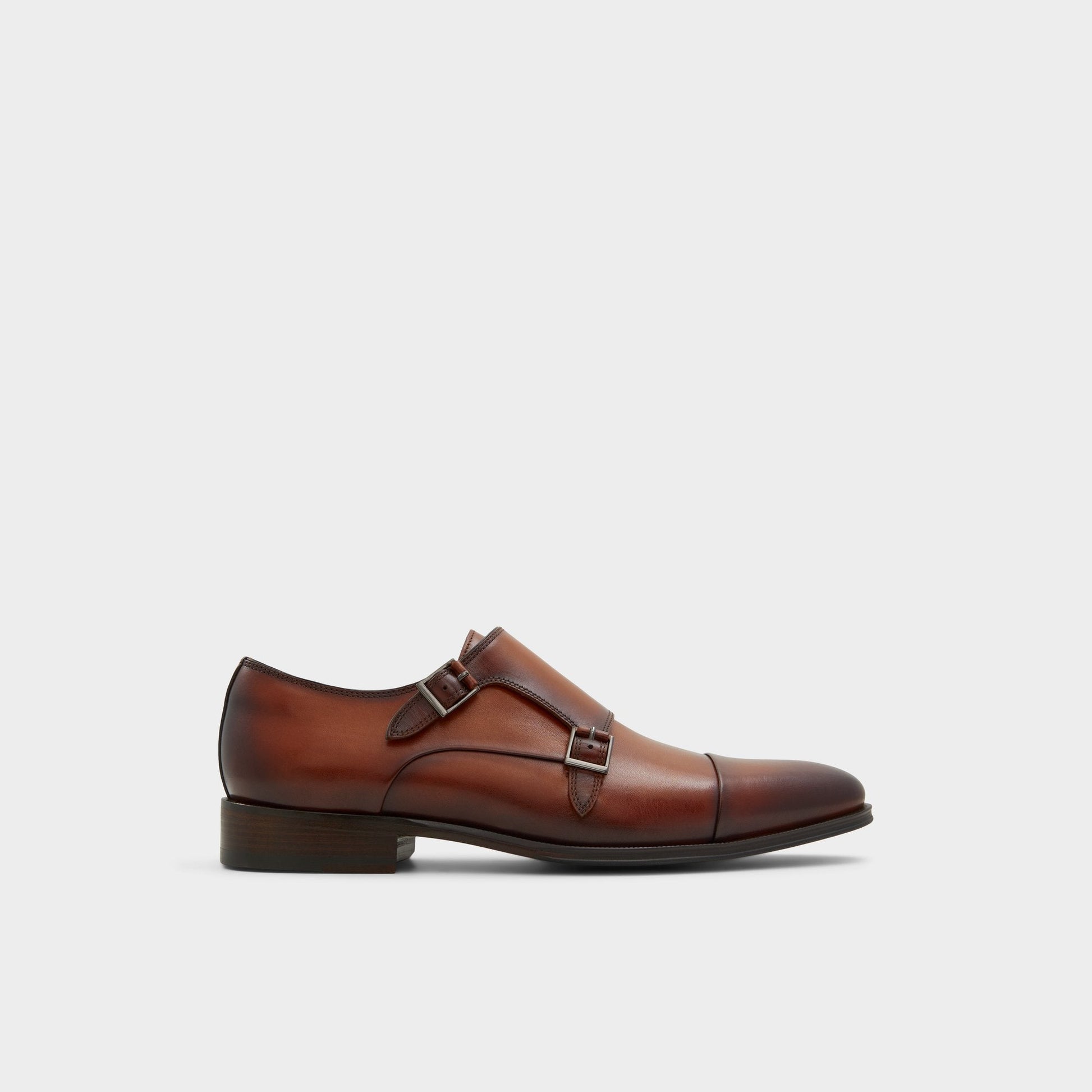 Axwell Cognac Men's Dress Shoes - Monkstrap loafer - Cognac