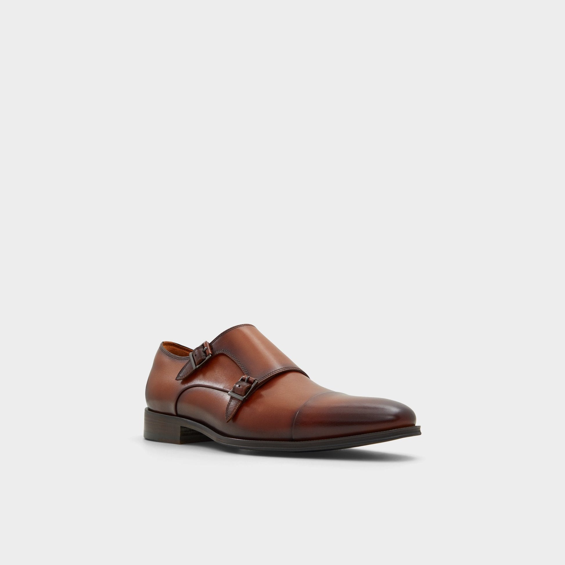 Axwell Cognac Men's Dress Shoes - Monkstrap loafer - Cognac