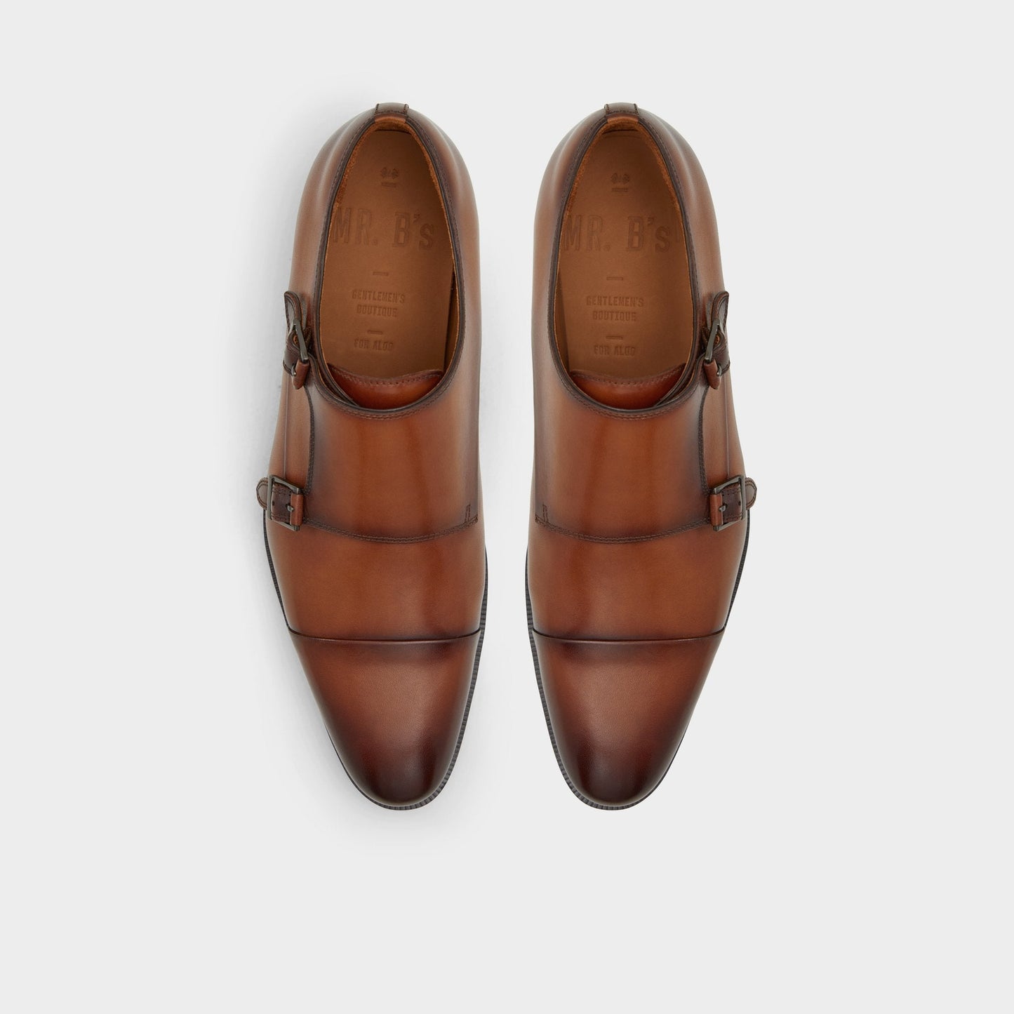 Axwell Cognac Men's Dress Shoes - Monkstrap loafer - Cognac