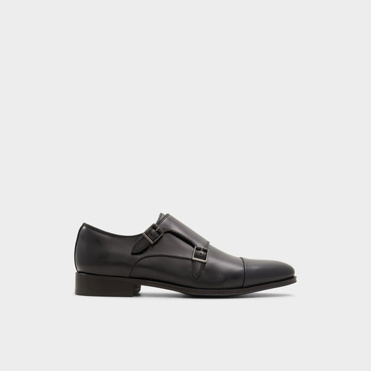 Axwell Black Men's Dress Shoes - Monkstrap loafer - Black
