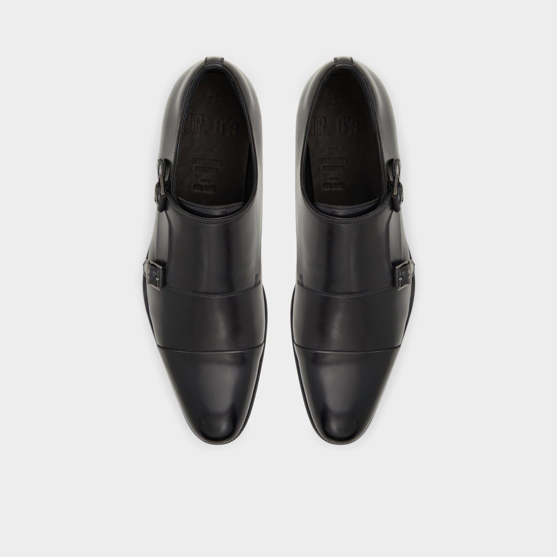 Axwell Black Men's Dress Shoes - Monkstrap loafer - Black