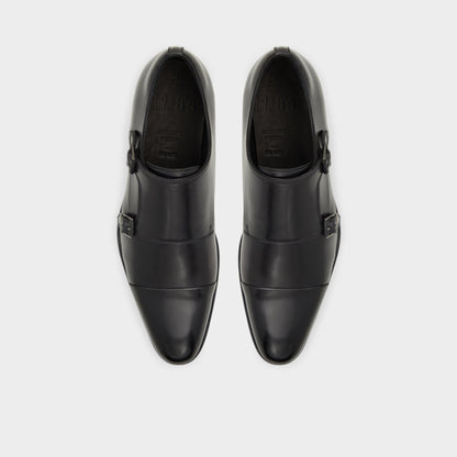 Axwell Black Men's Dress Shoes - Monkstrap loafer - Black
