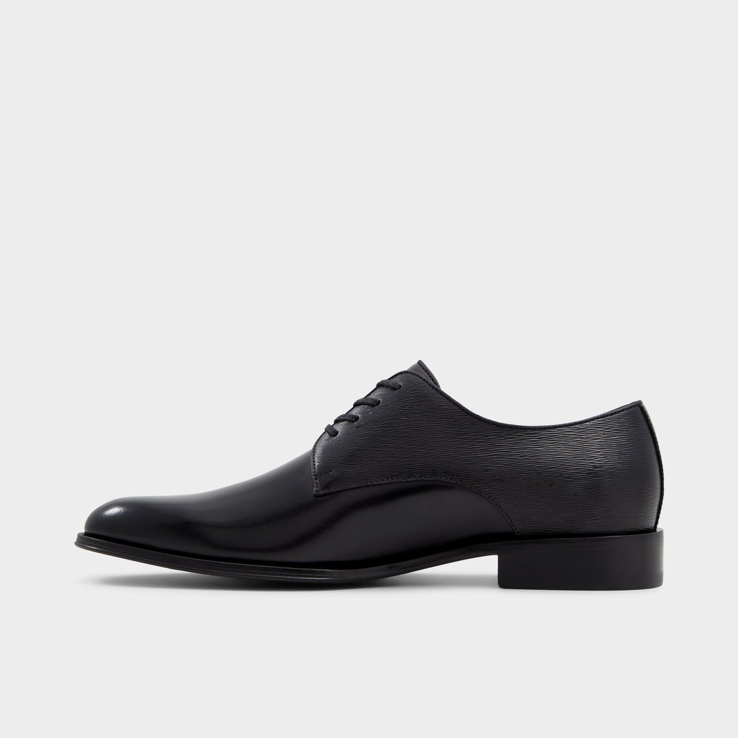 Halbart Black Leather Embossed Men's Oxfords & Lace-ups - Oxford shoe - Black