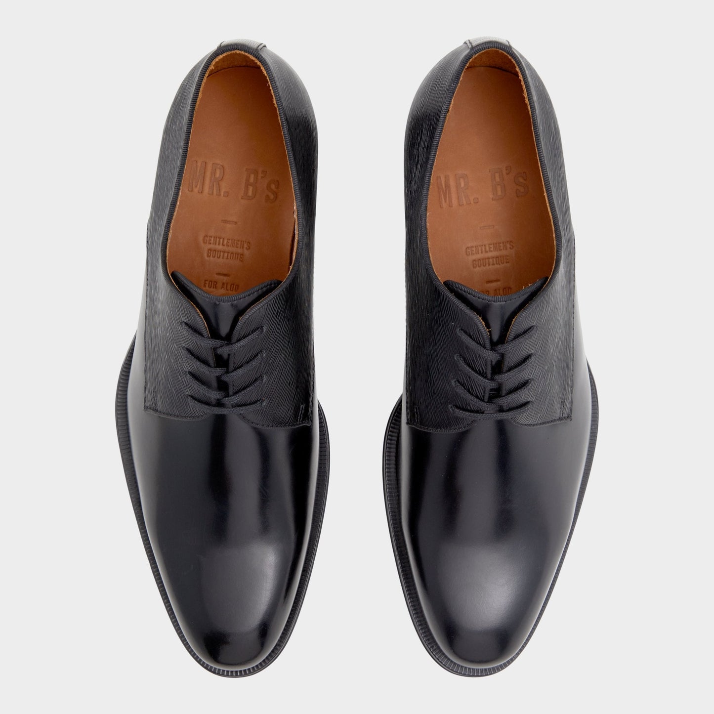 Halbart Black Leather Embossed Men's Oxfords & Lace-ups - Oxford shoe - Black