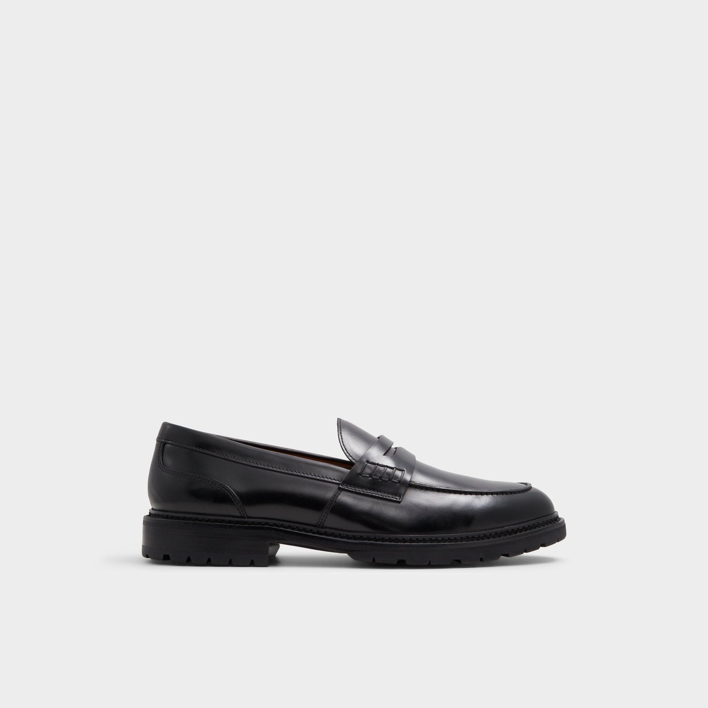 Aleris Black Men's Dress Shoes - Loafer, Lug sole - Black