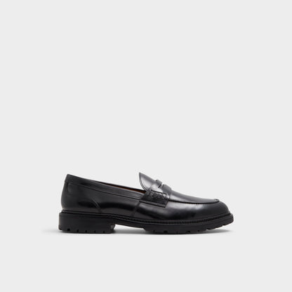 Aleris Black Men's Dress Shoes - Loafer, Lug sole - Black
