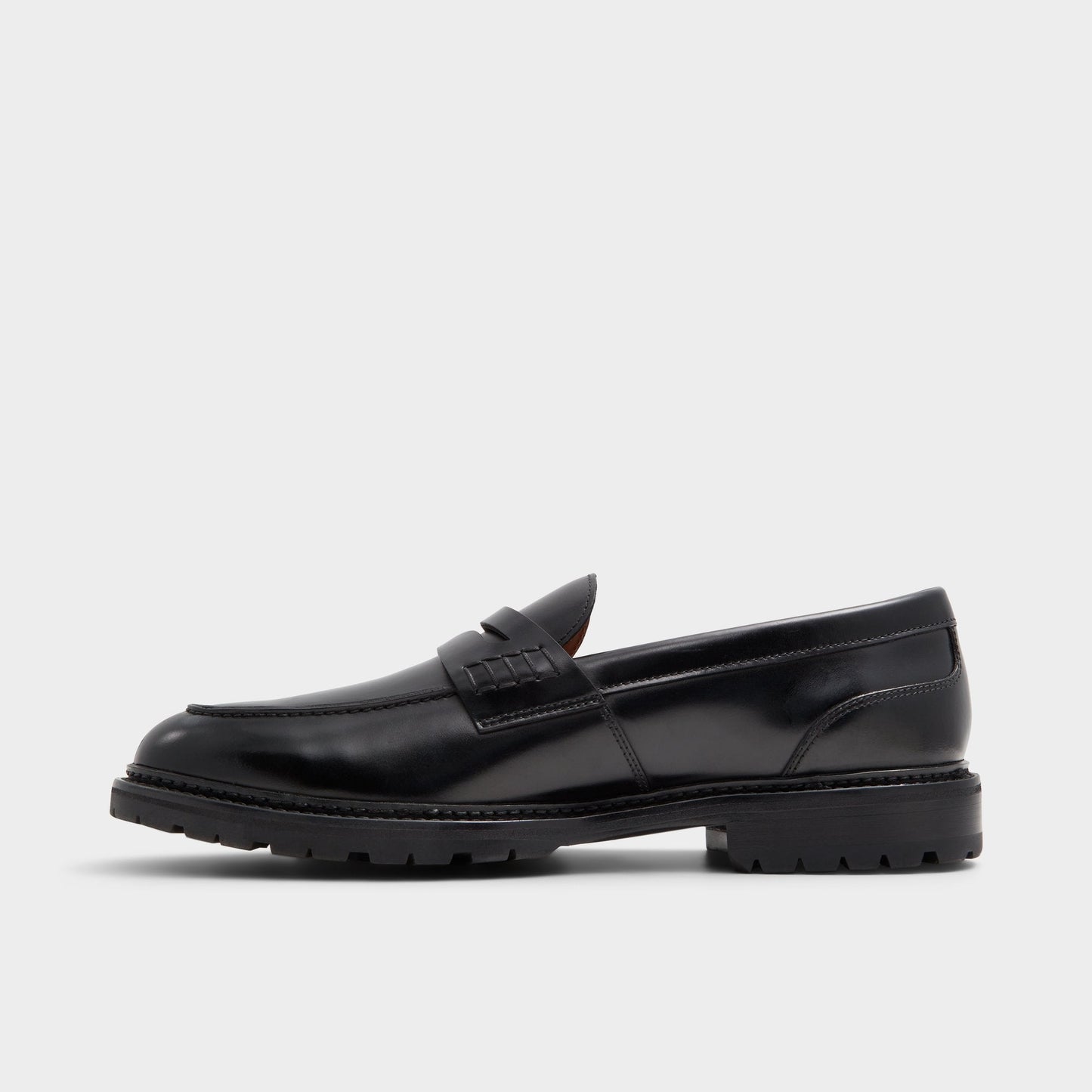Aleris Black Men's Dress Shoes - Loafer, Lug sole - Black